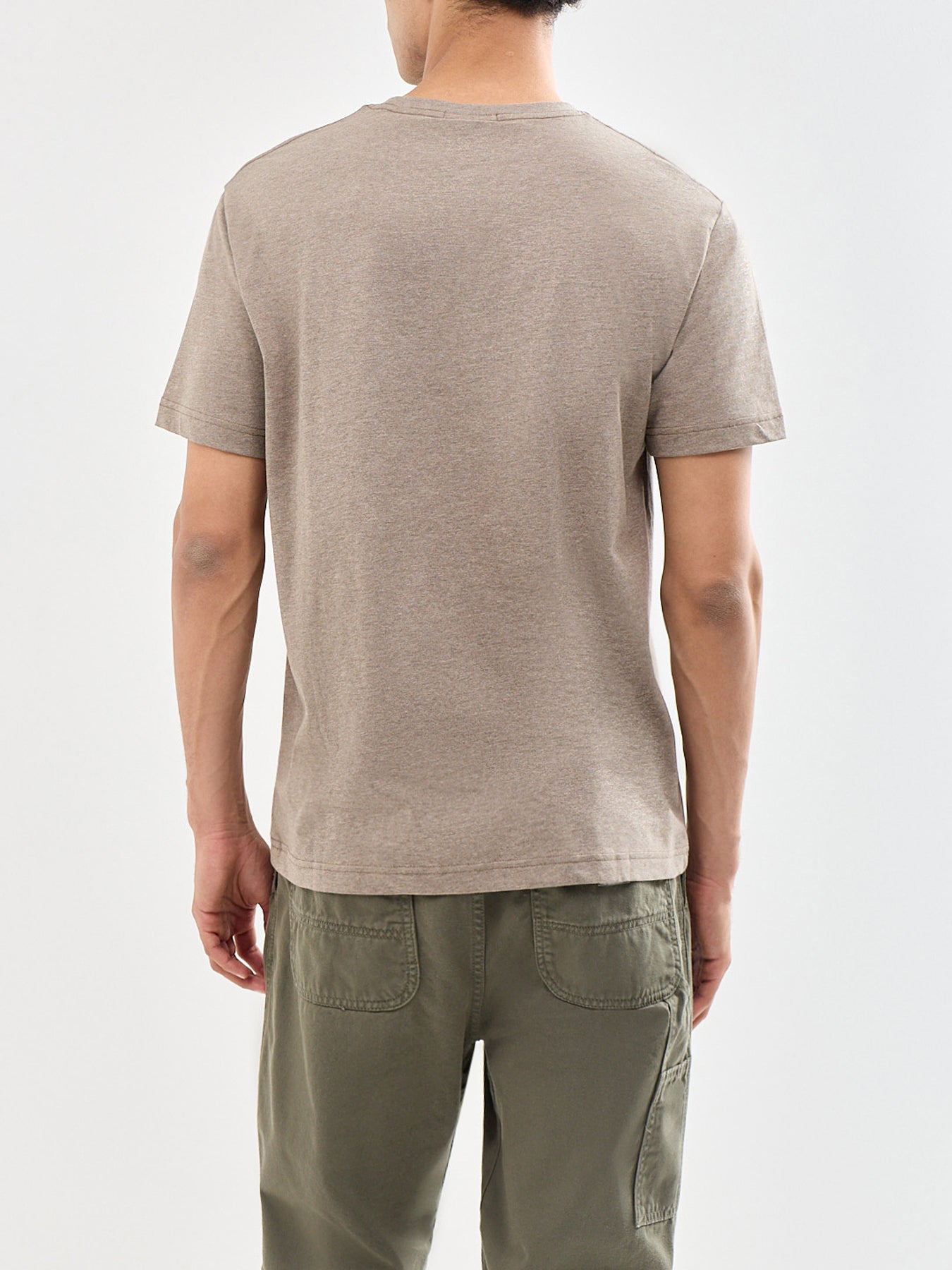Shield Cotton T-Shirt Brown