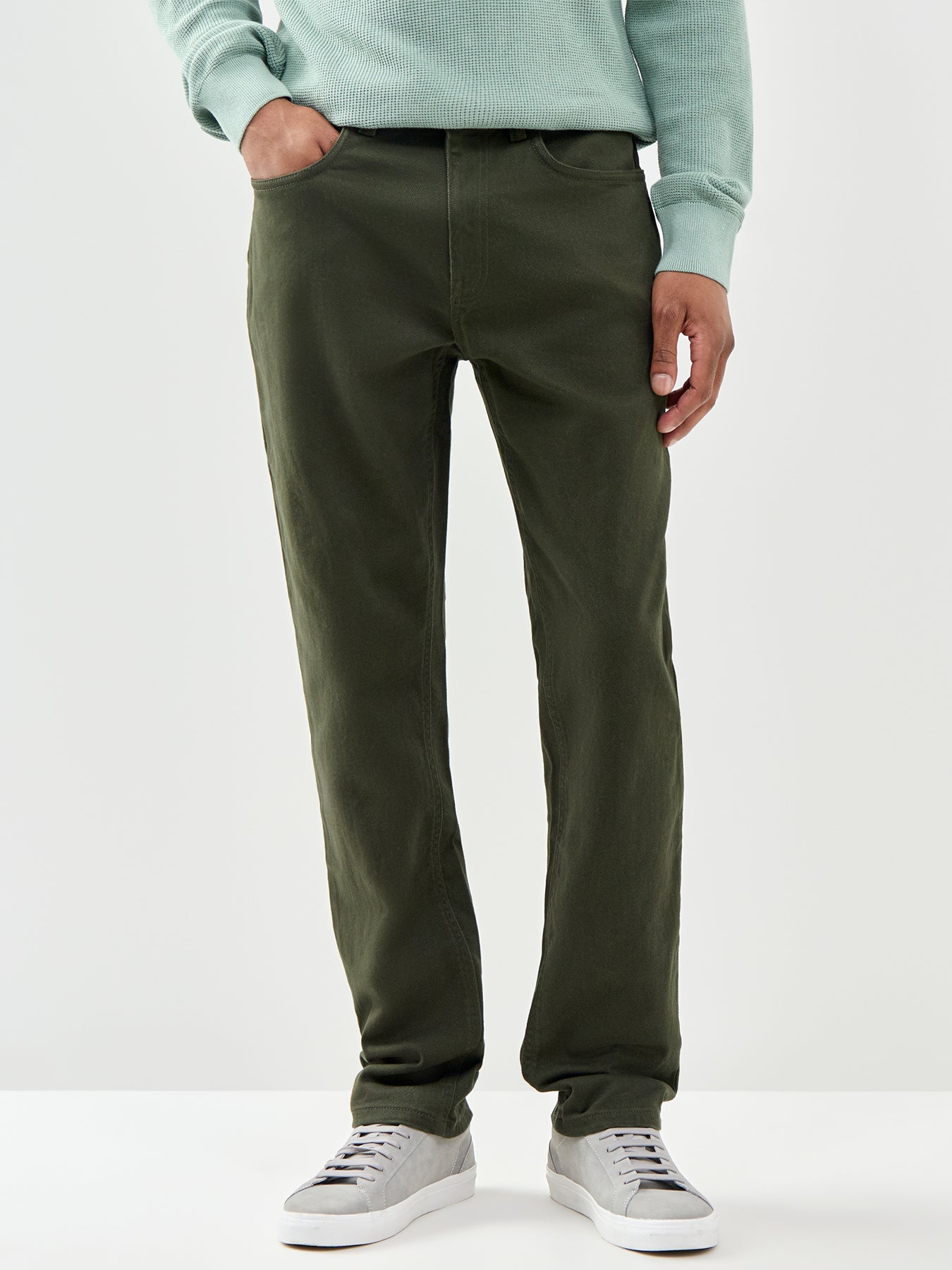 Soft Twill Straight Jeans Green