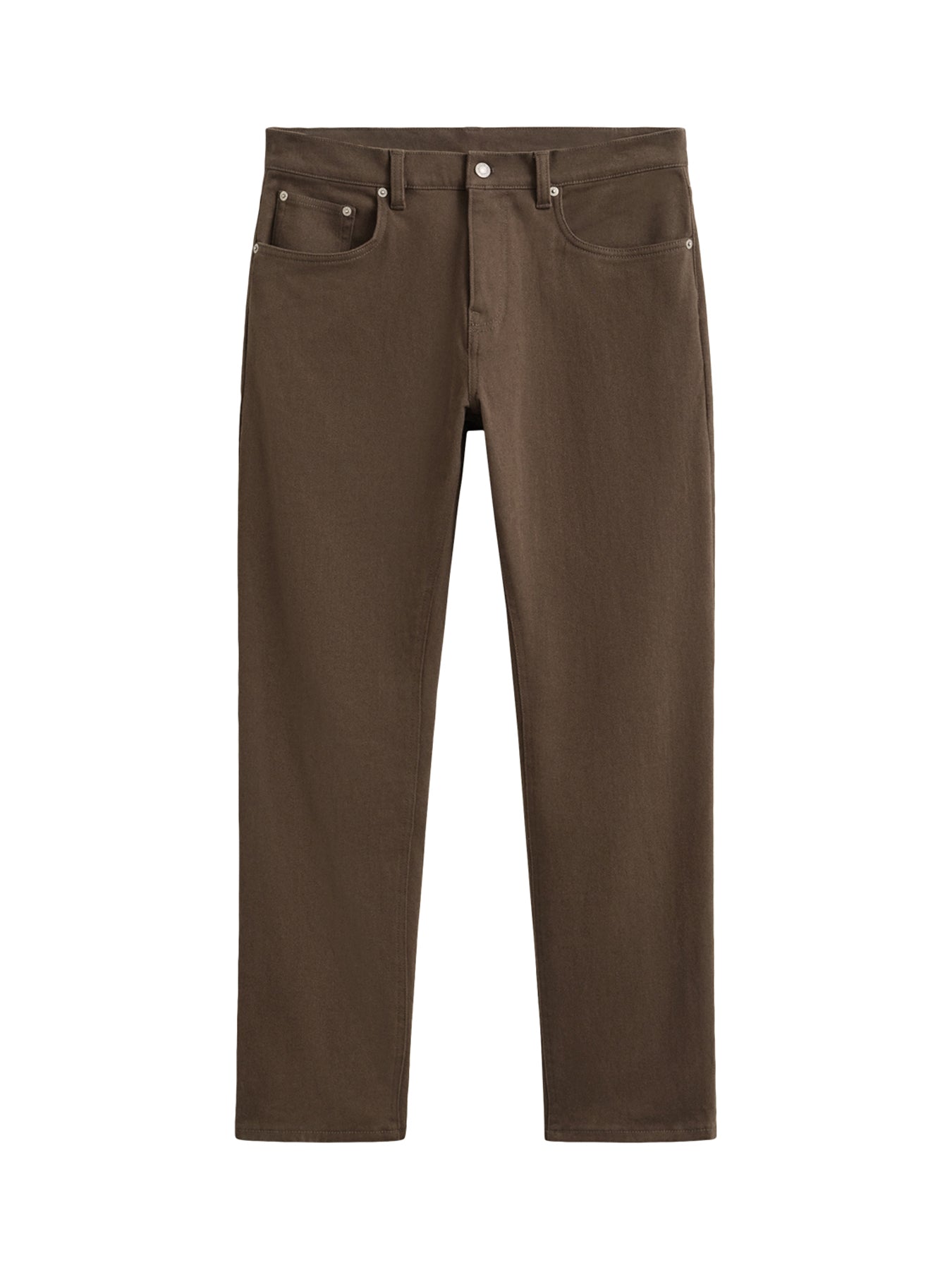 Soft Twill Straight Jeans Brown