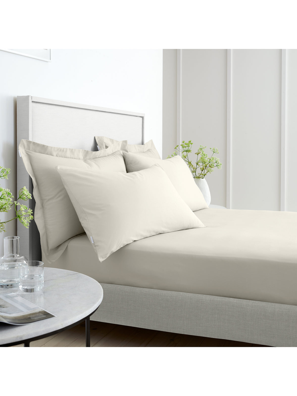 Bianca 200TC Cotton Percale Natural by Turner Bianca