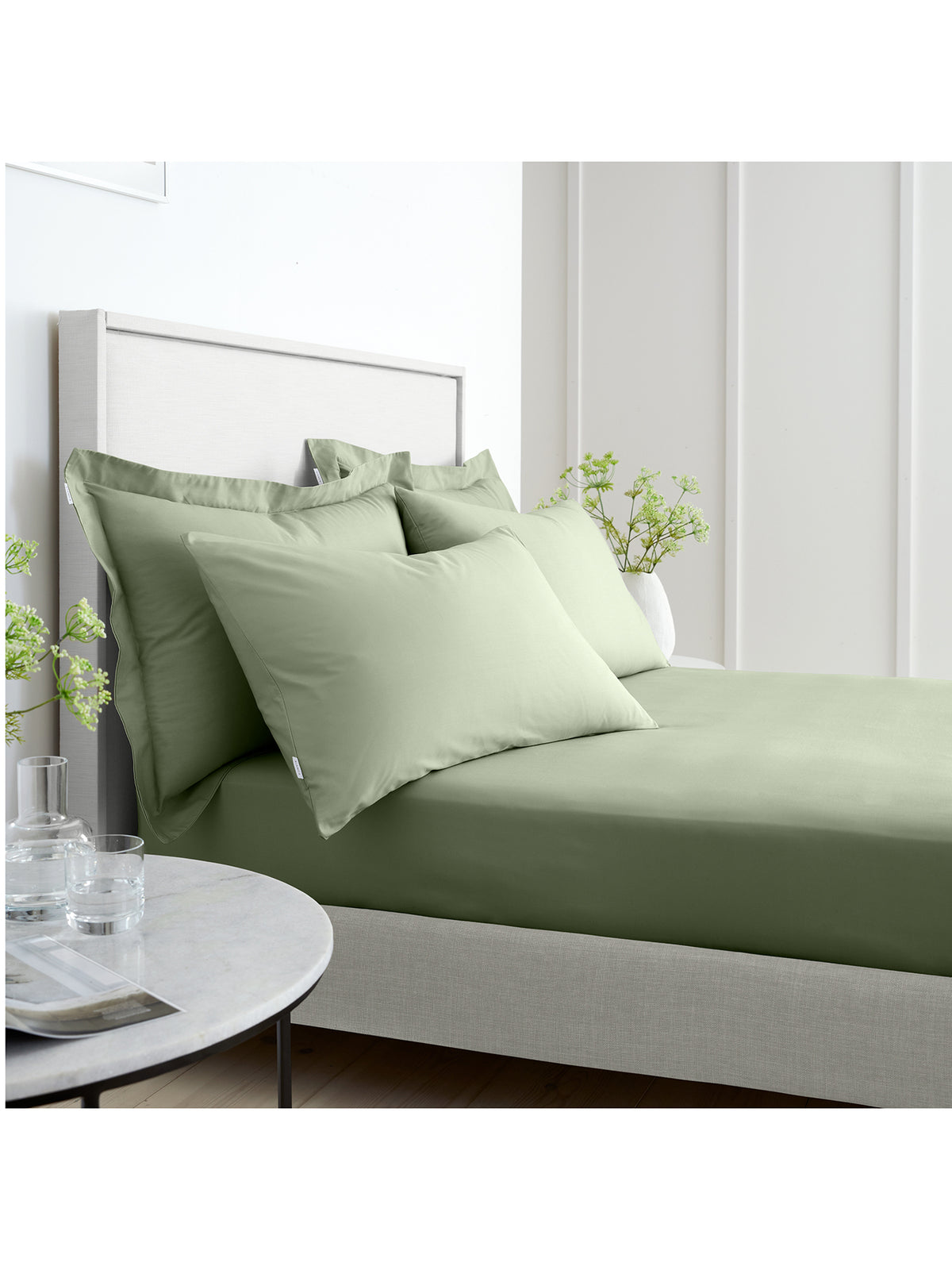 Bianca 200TC Cotton Percale Sage by Turner Bianca