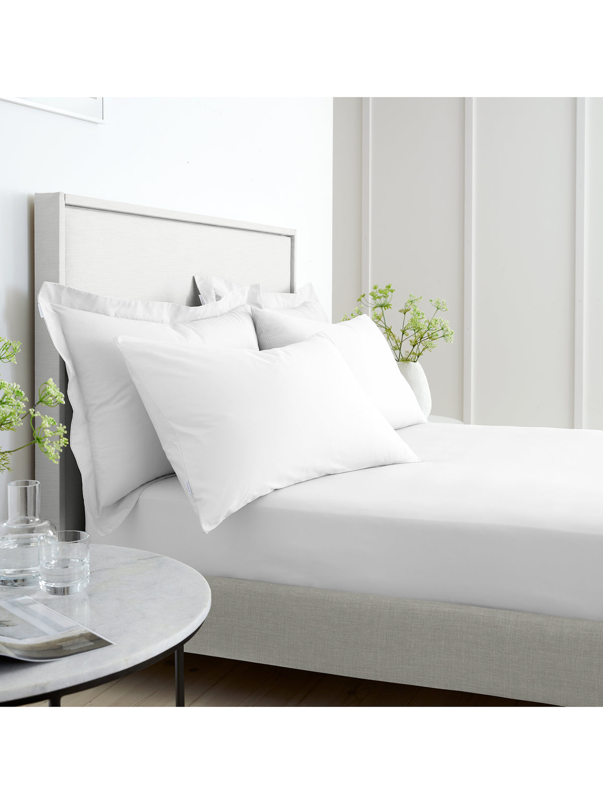 Bianca 200TC Cotton Percale White by Turner Bianca