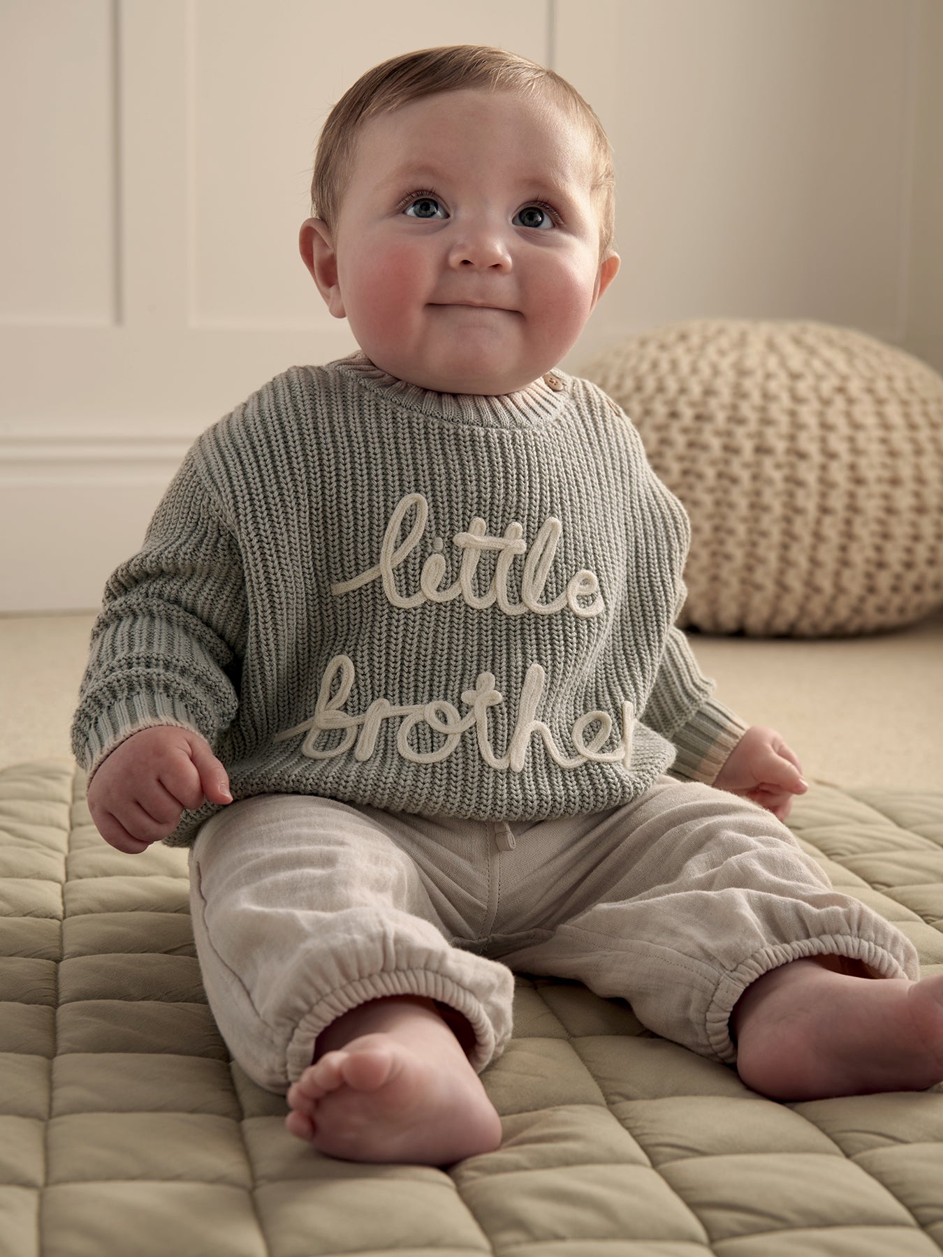 Baby Little Brother Jumper Green
