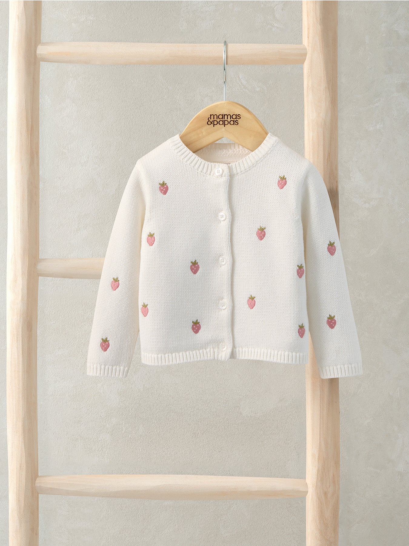 Baby Strawberry Cardigan Pink