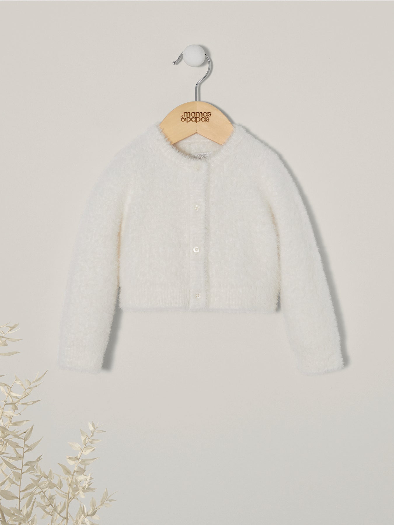 Baby Fluffy Cardigan Cream