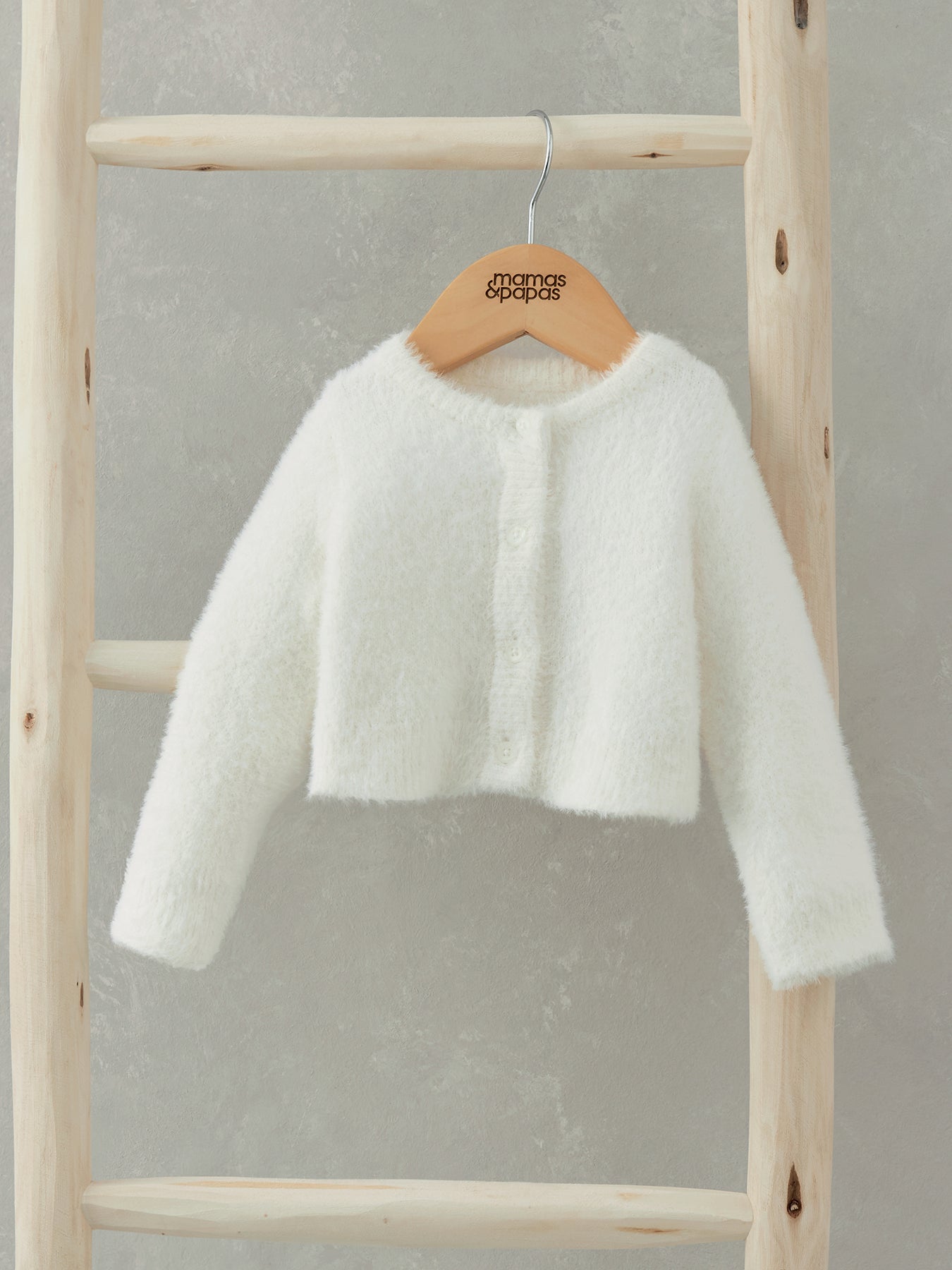 Baby Fluffy Cardigan Cream
