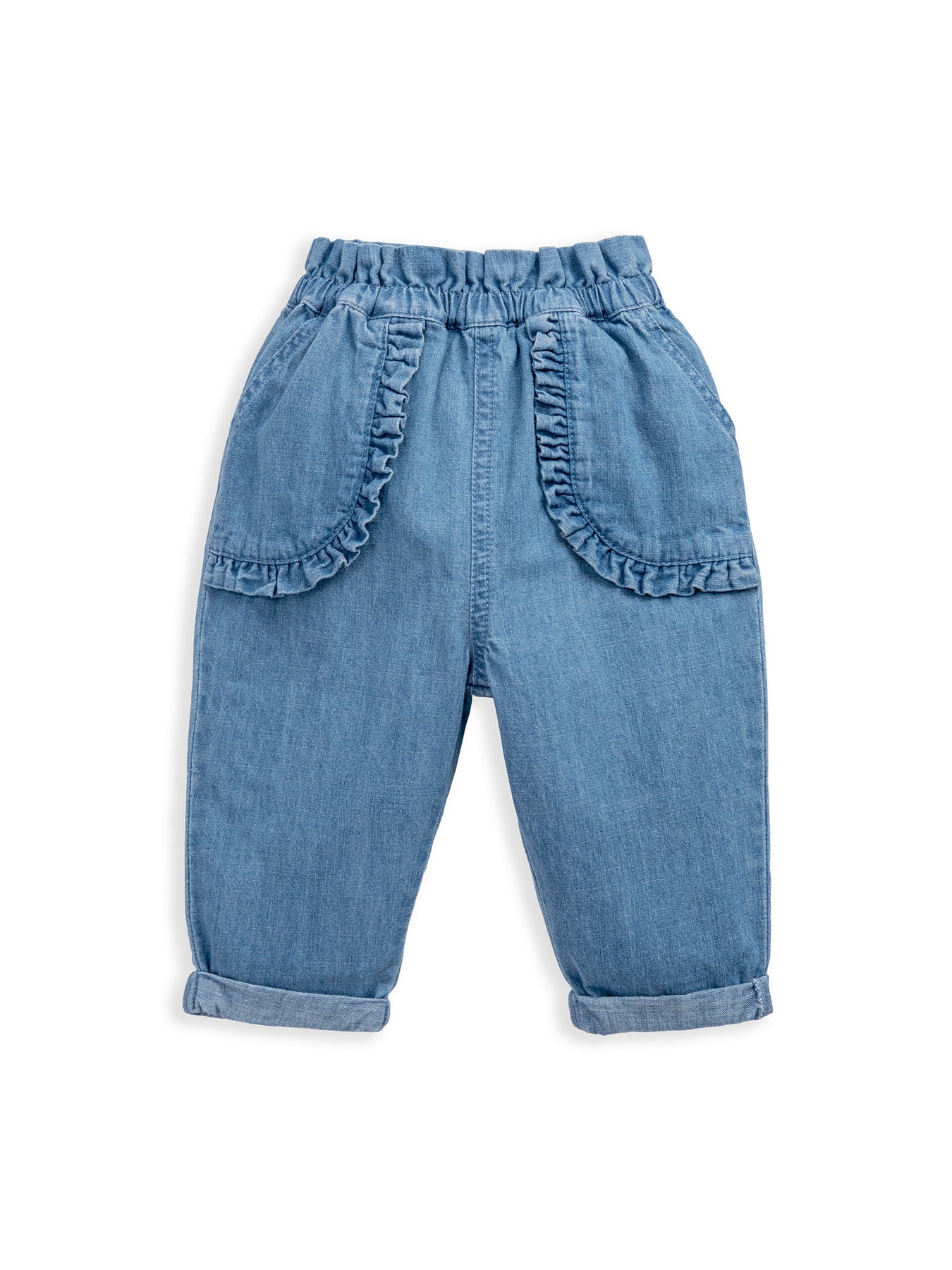 Baby Frill Detail Jeans Blue
