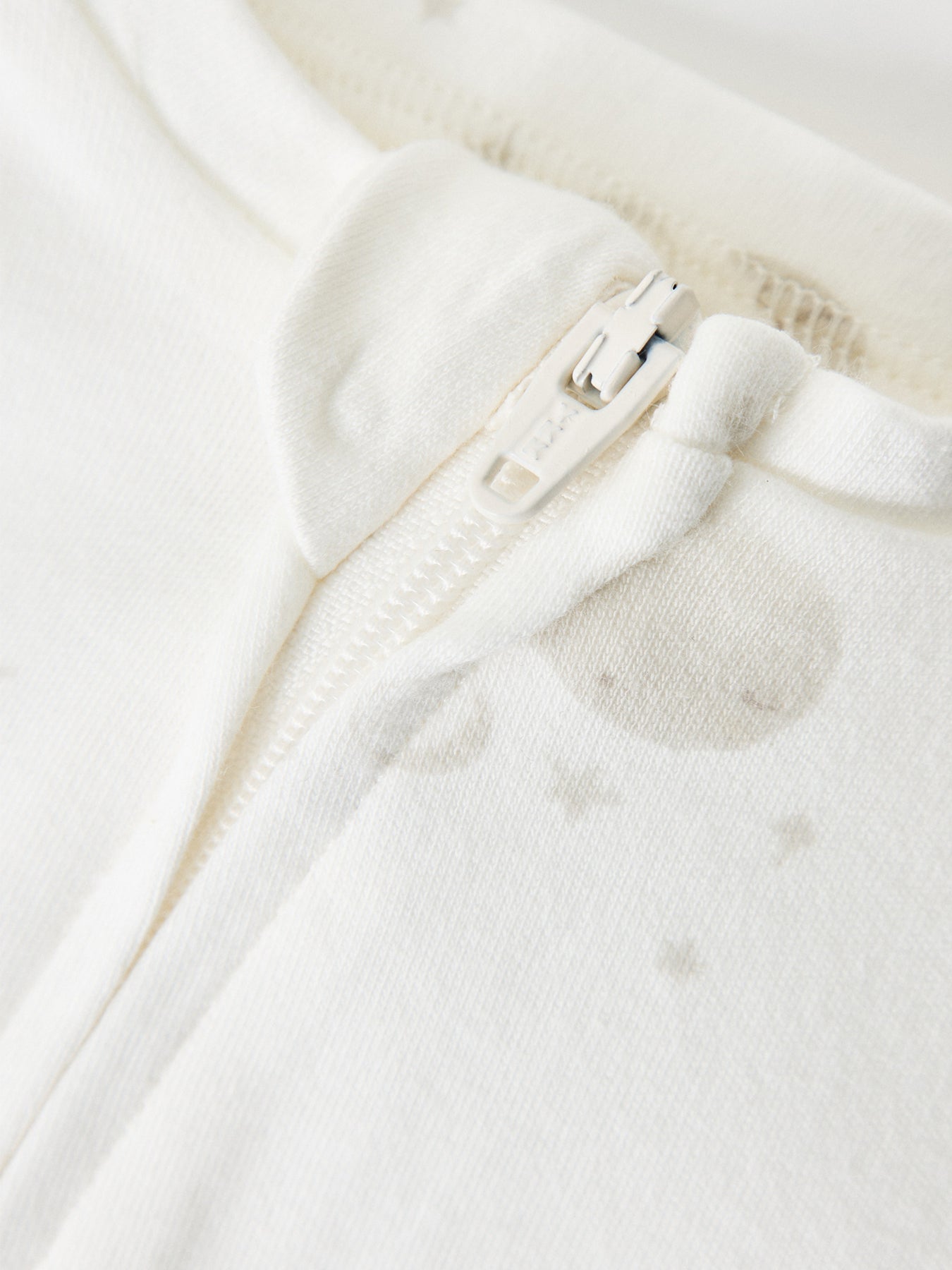 Baby Celestial Print Zip Babygrow White