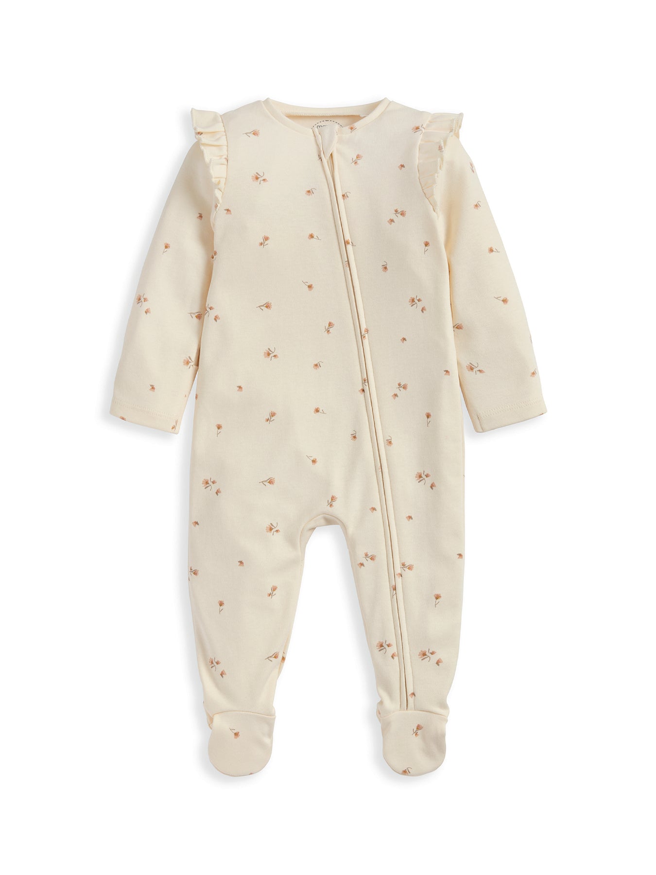Baby Floral Print Zip All In One Pink