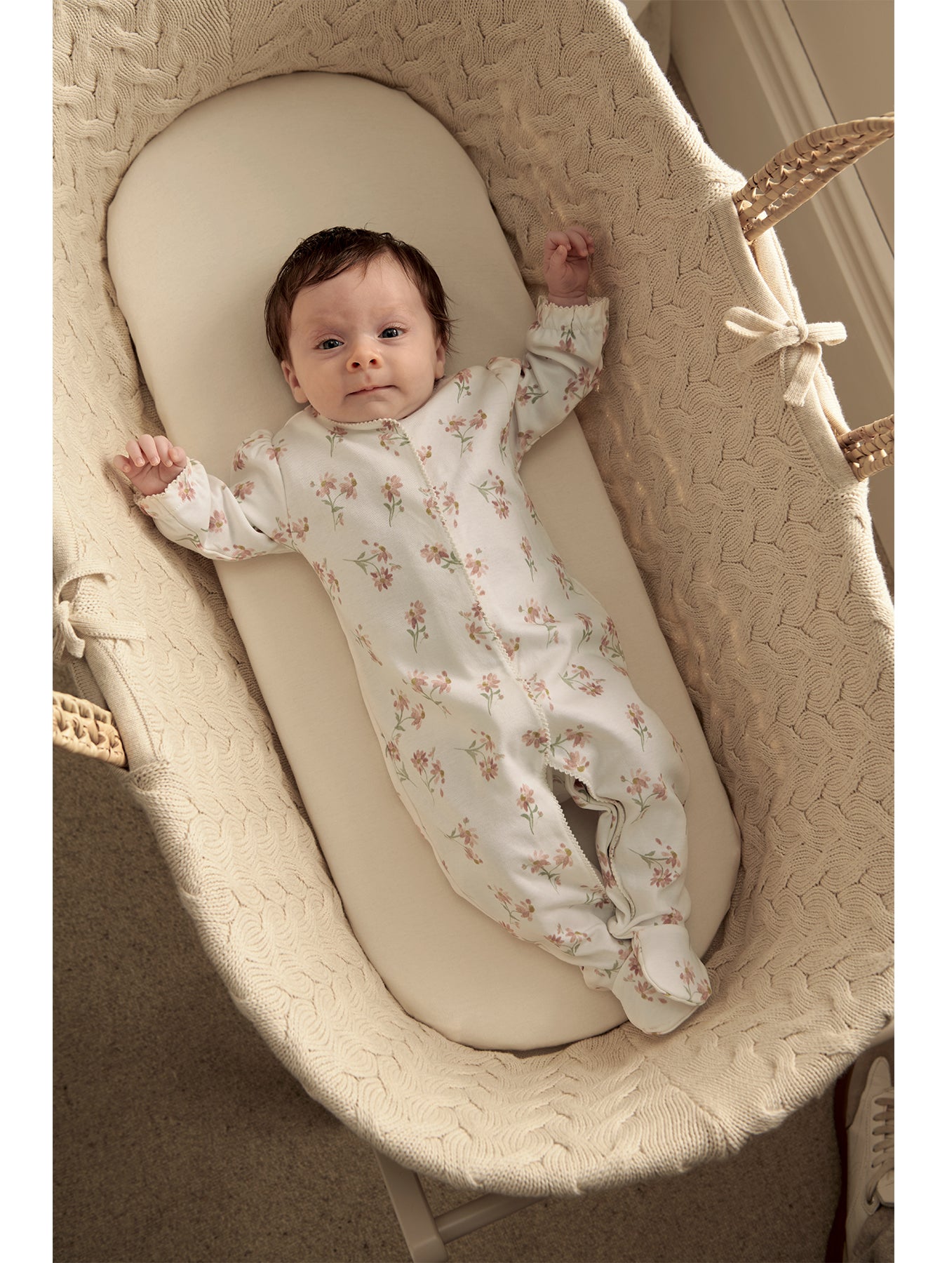 Baby Watercolour Floral All-In-One Pink