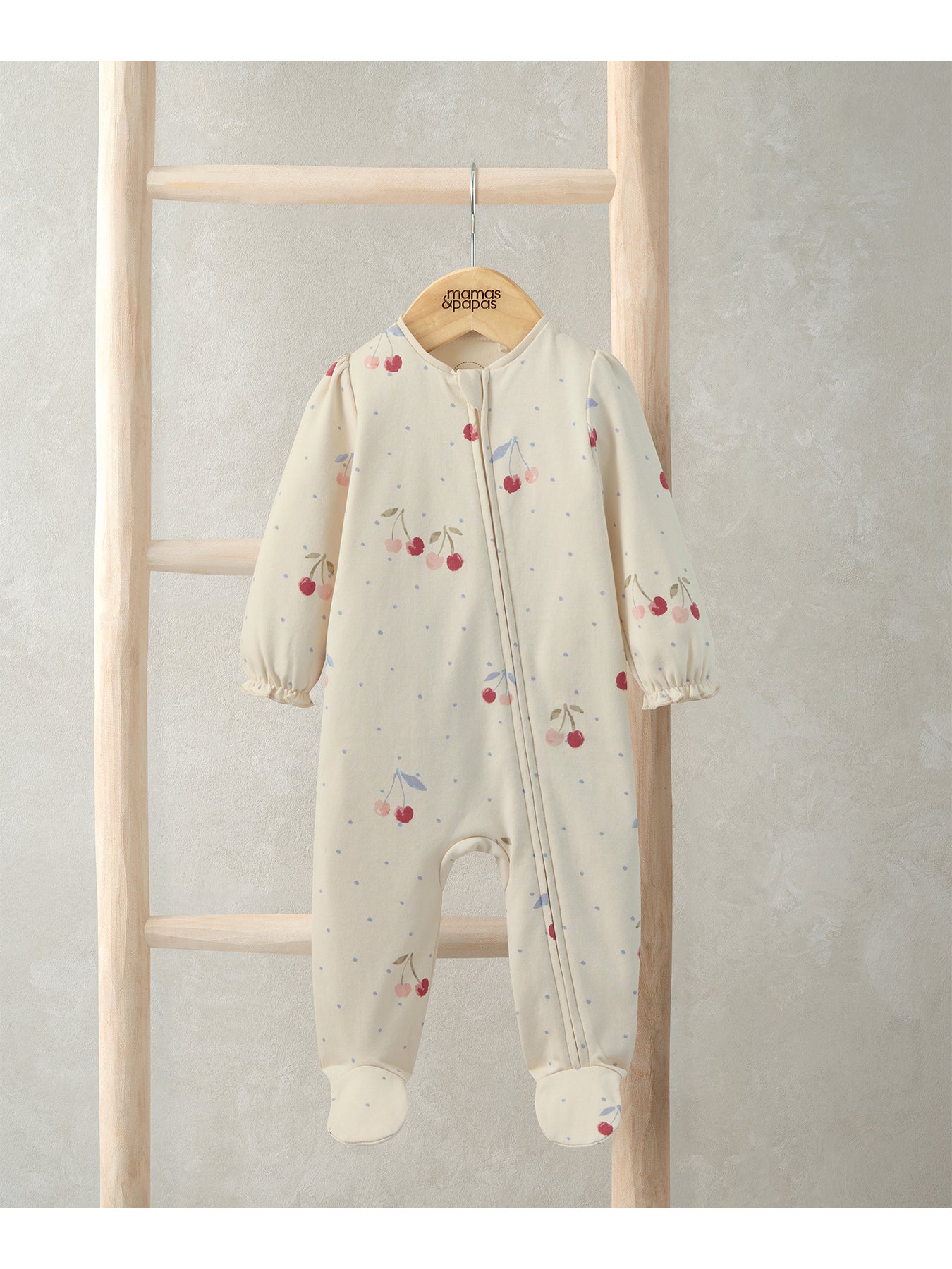 Baby Cherry Print All-In-One Pink