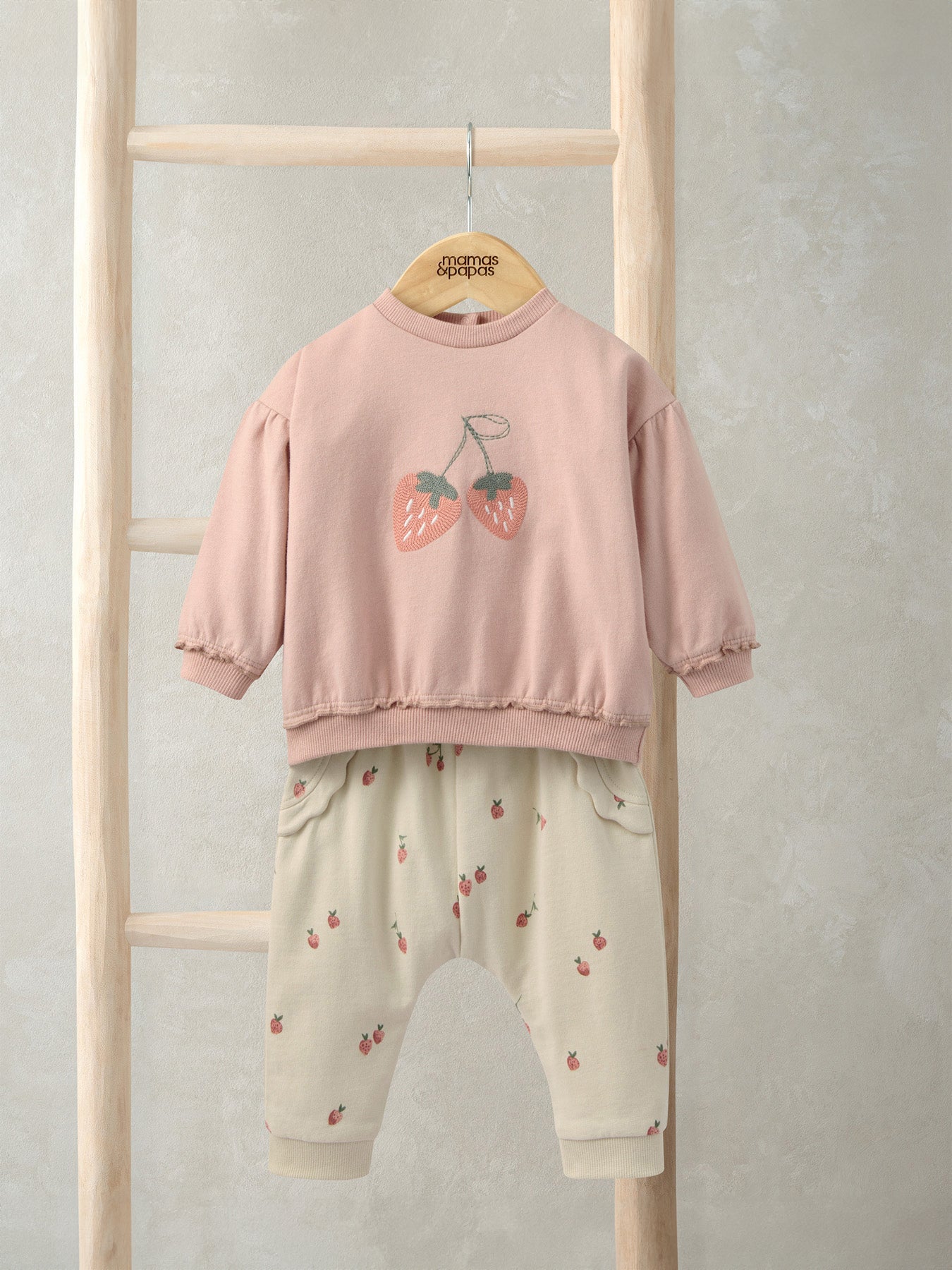Baby Sweatshirt and Jogger Set Pink
