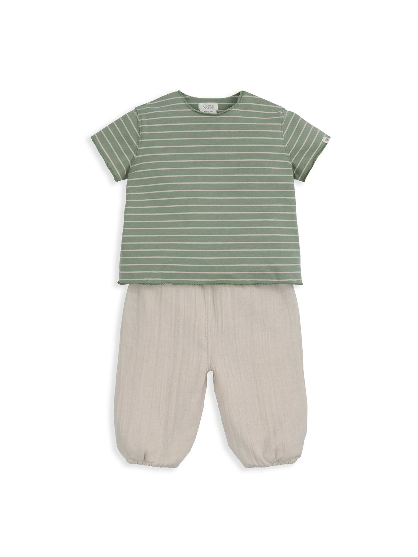Baby Stripe T-Shirt and Trouser Set Blue