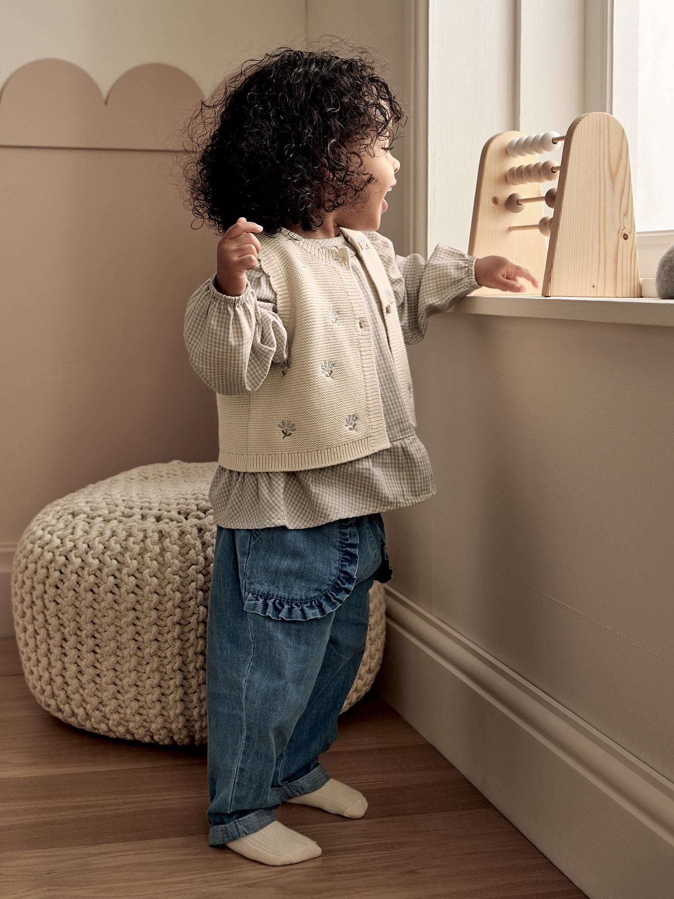Baby Waistcoat and Top Set Cream
