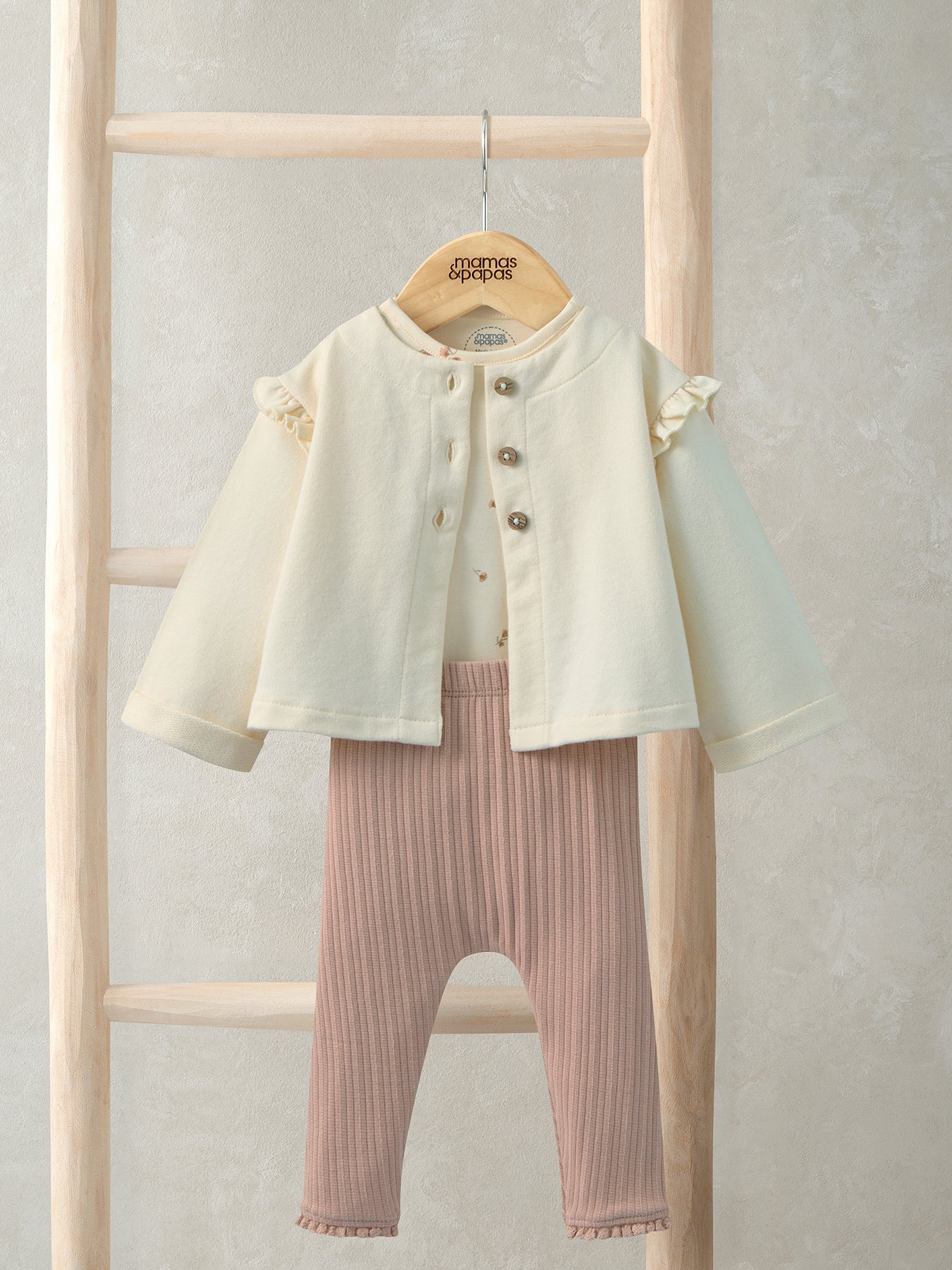 Baby Three Piece Jacket Set Pink