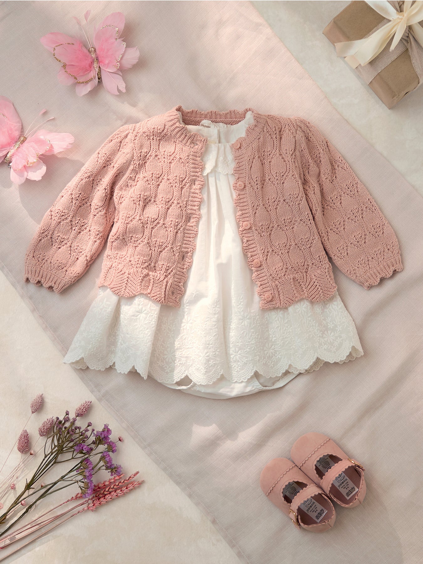 Baby Bodysuit Dress Grey