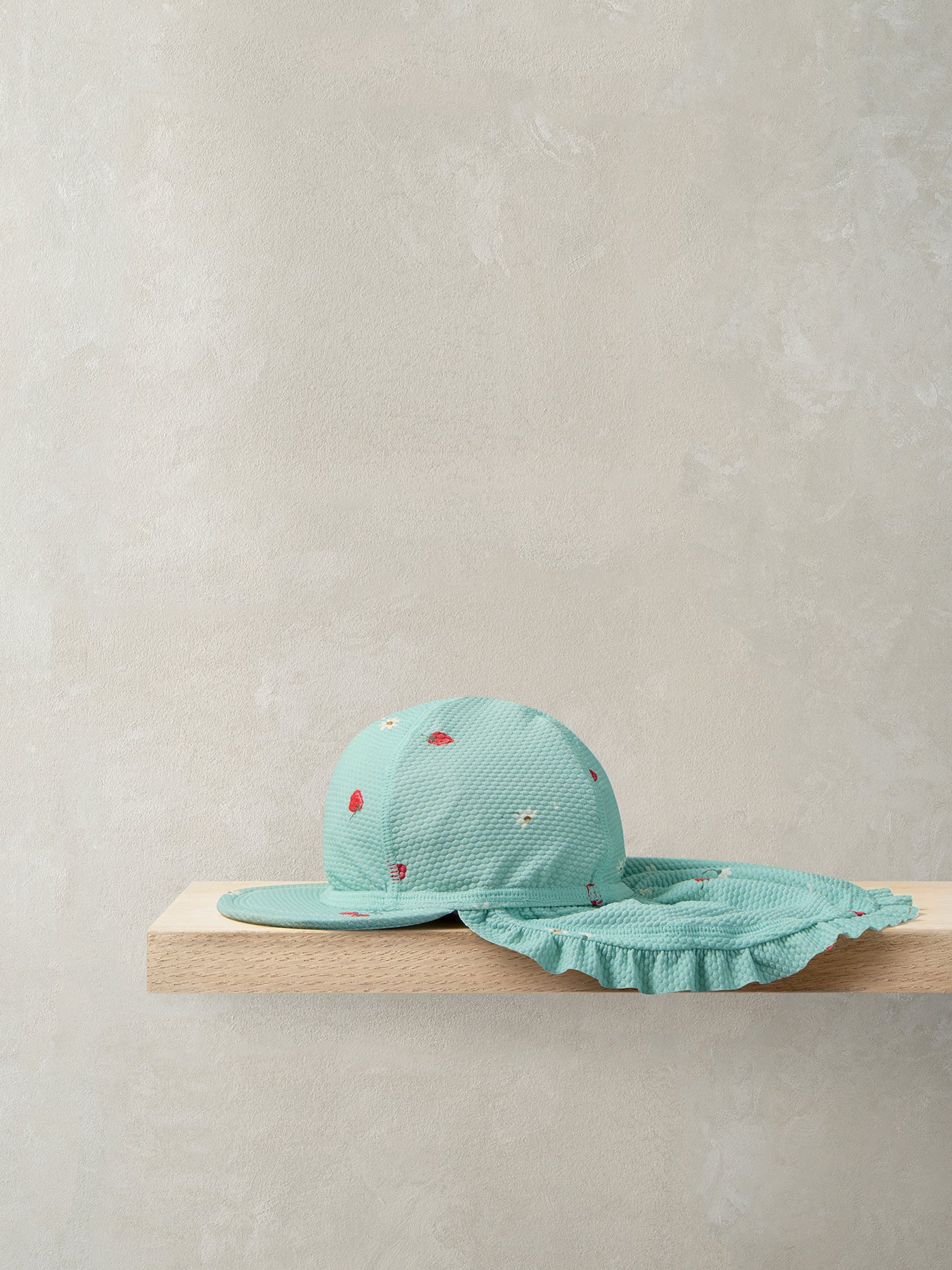 Baby Strawberry Print Sun Hat Blue