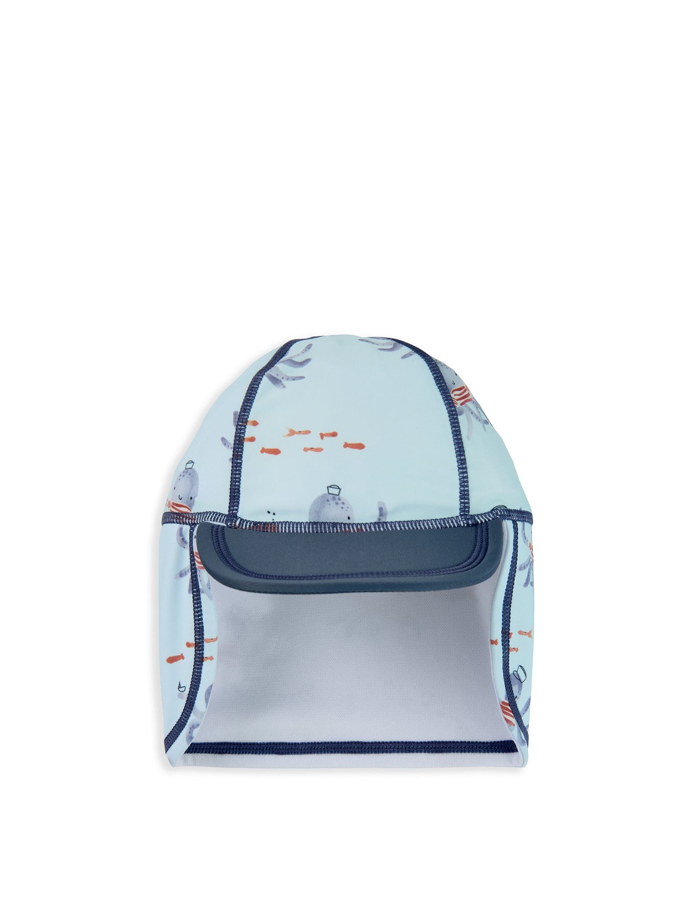 Baby Squid Print Swim Hat Blue