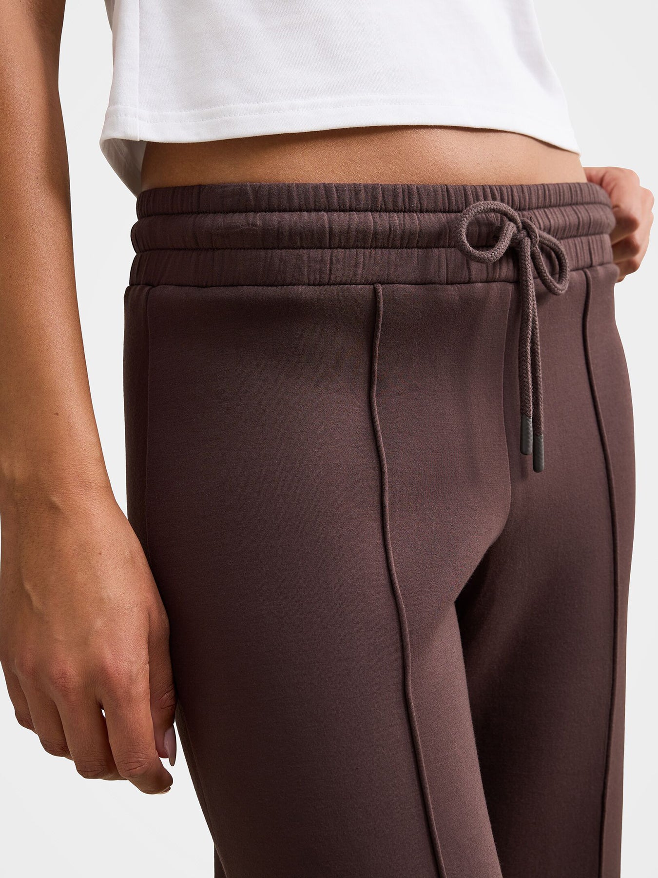 Tiana Wide Leg Track Pants Dark Chocolate