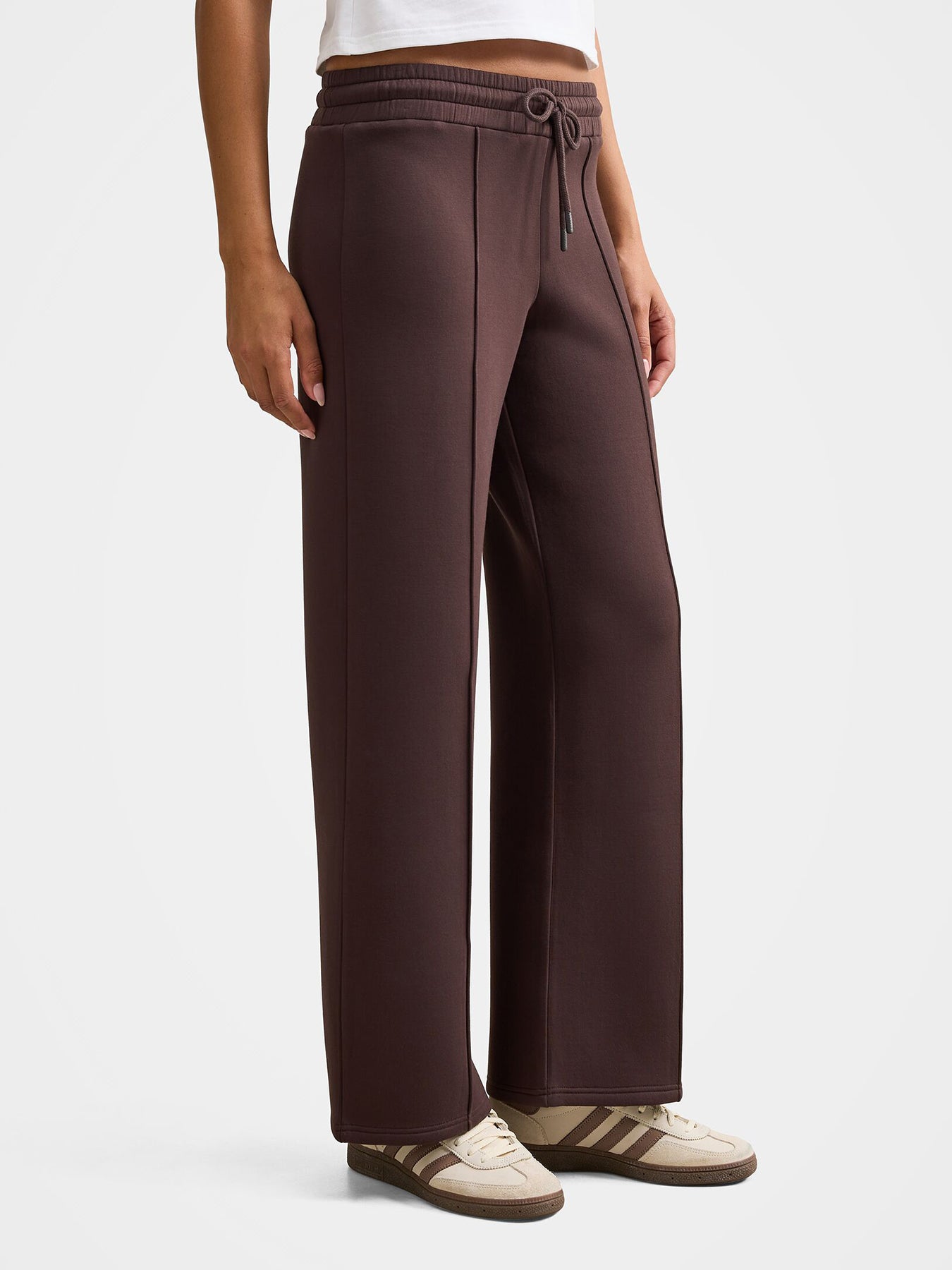 Tiana Wide Leg Track Pants Dark Chocolate