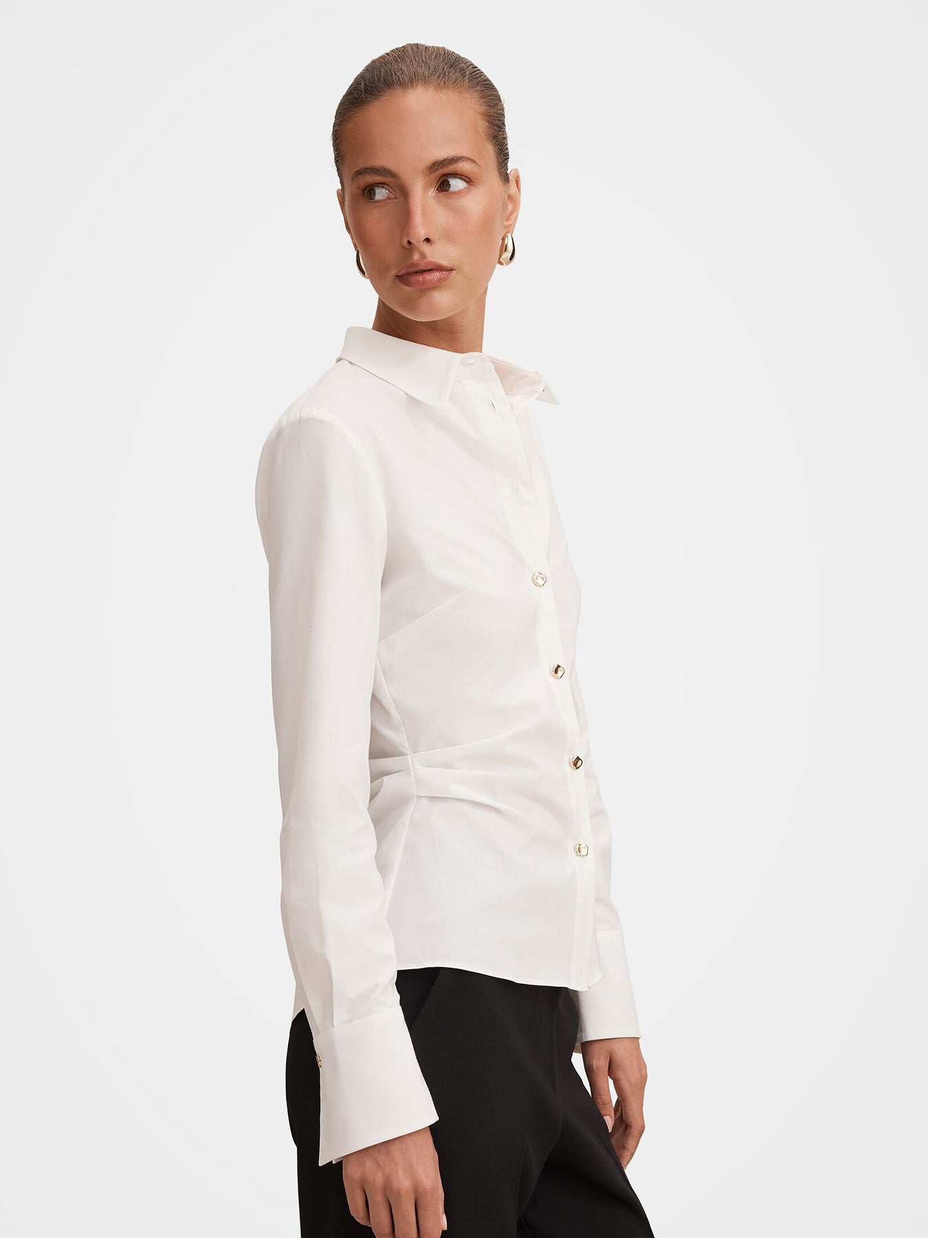 Ange Slim Fitted Shirt Porcelain