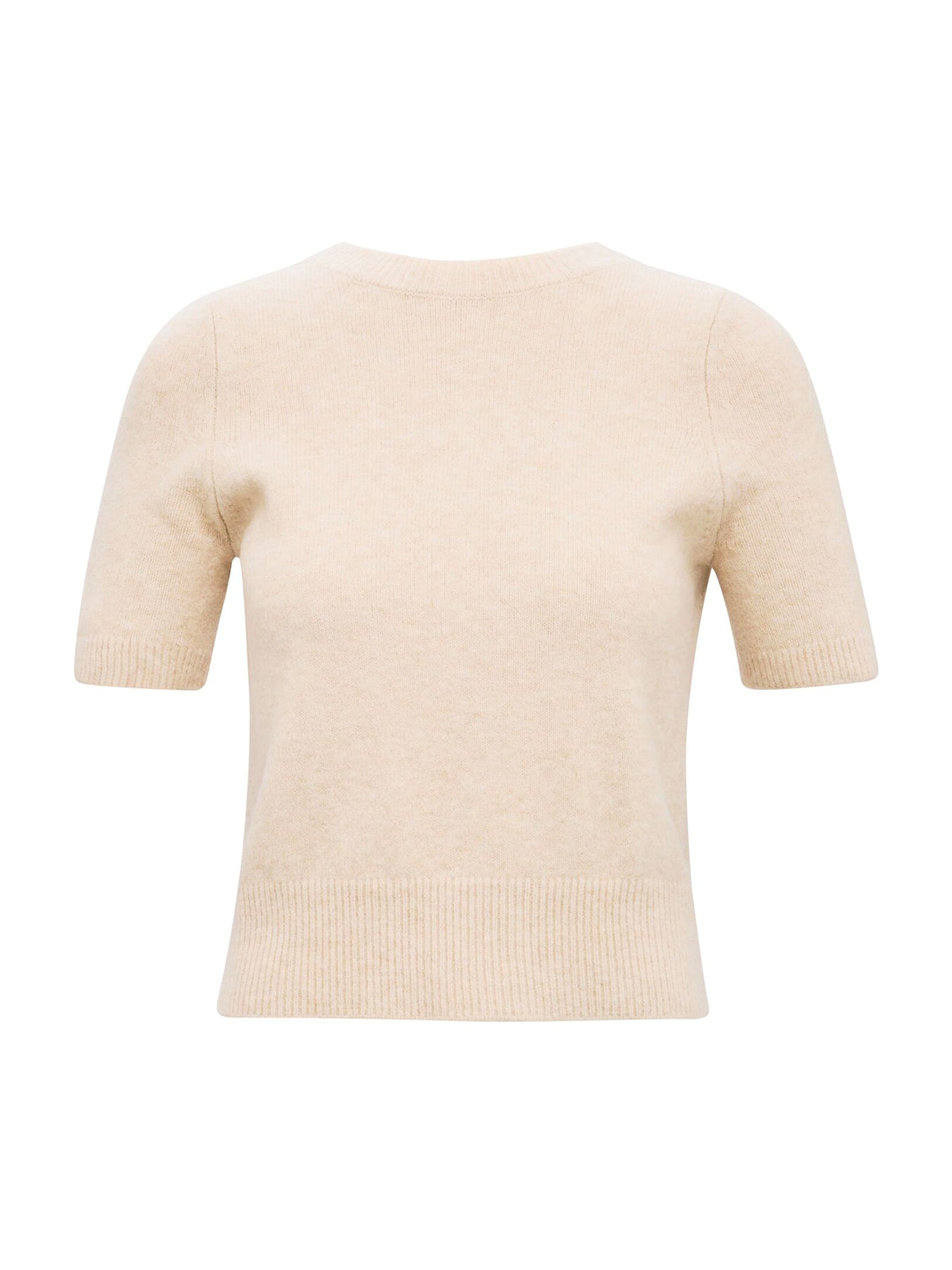 Estelle Short Sleeve Knitted T-shirt Oatmilk