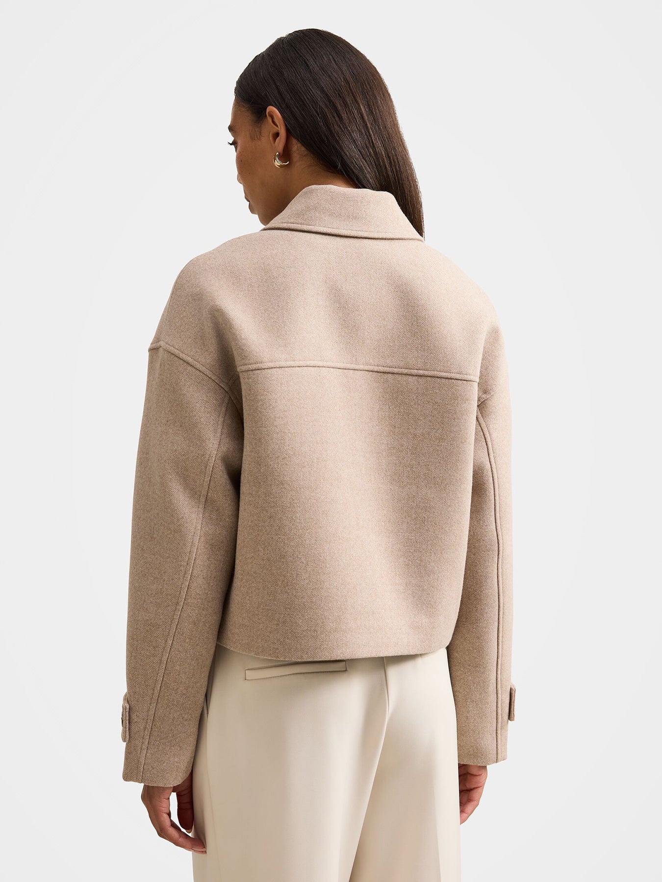 Kelsey Cropped Jacket Neutral Sand