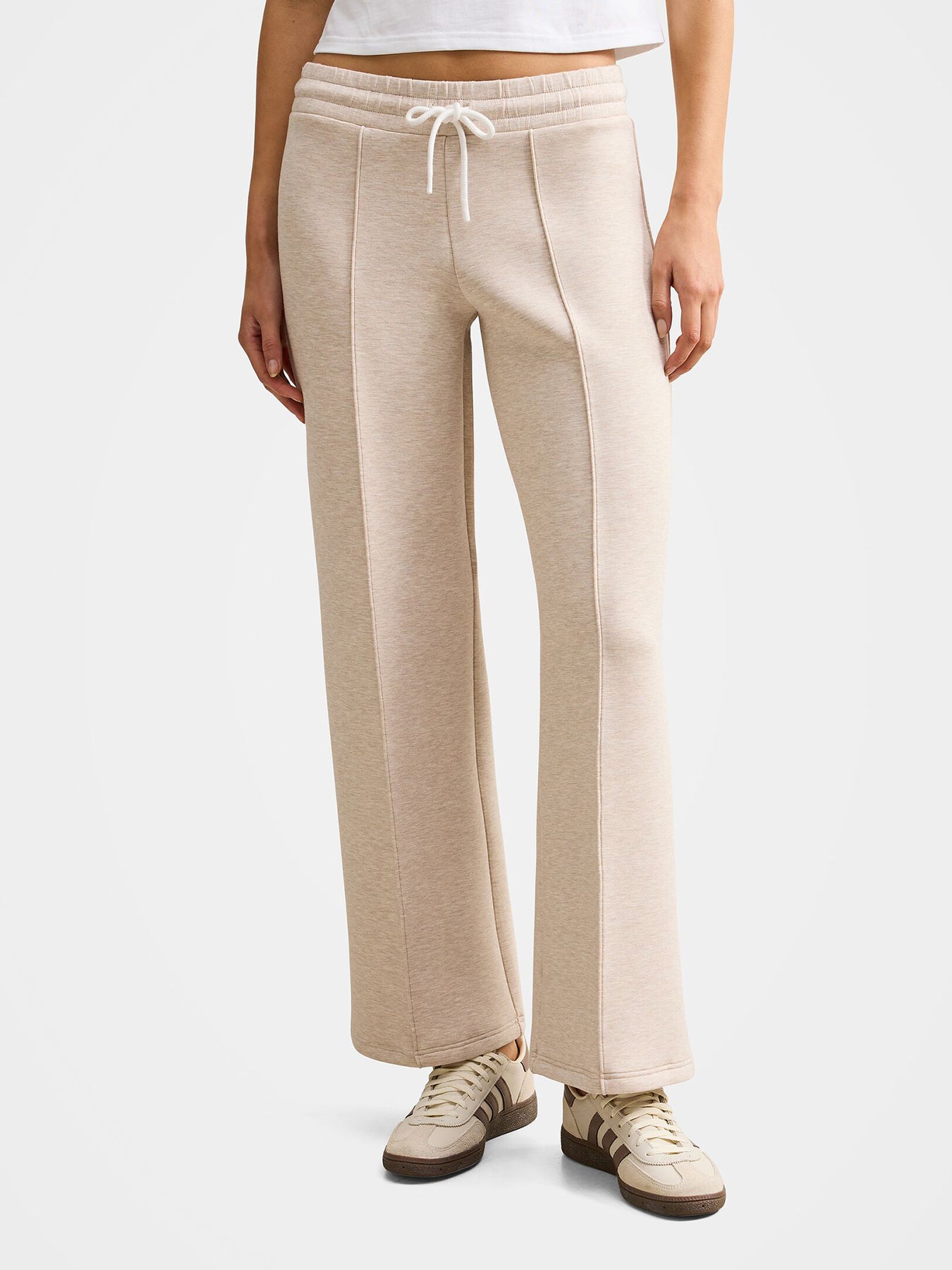 Tiana Wide Leg Track Pants True Cream