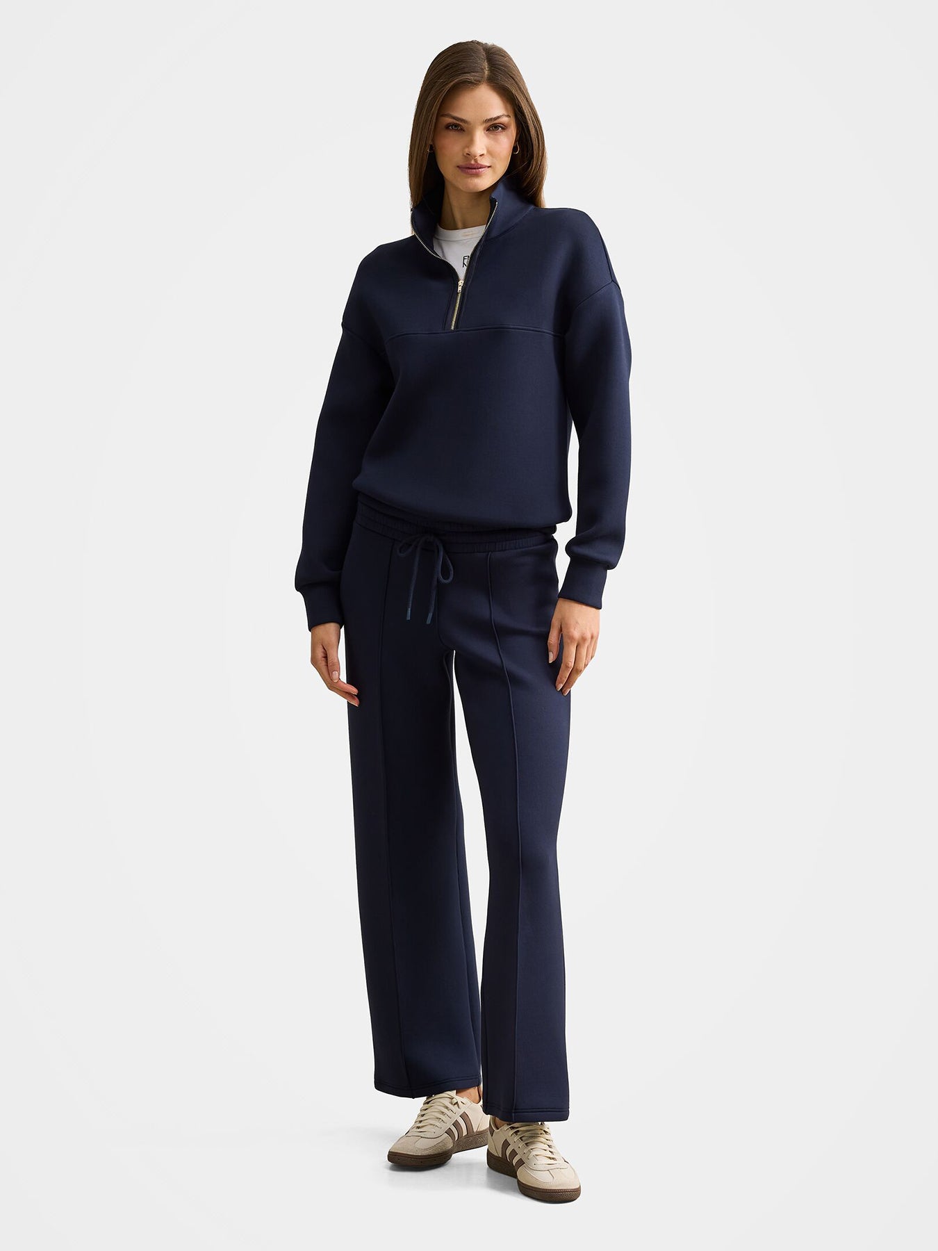 Tiana Wide Leg Track Pants Navy