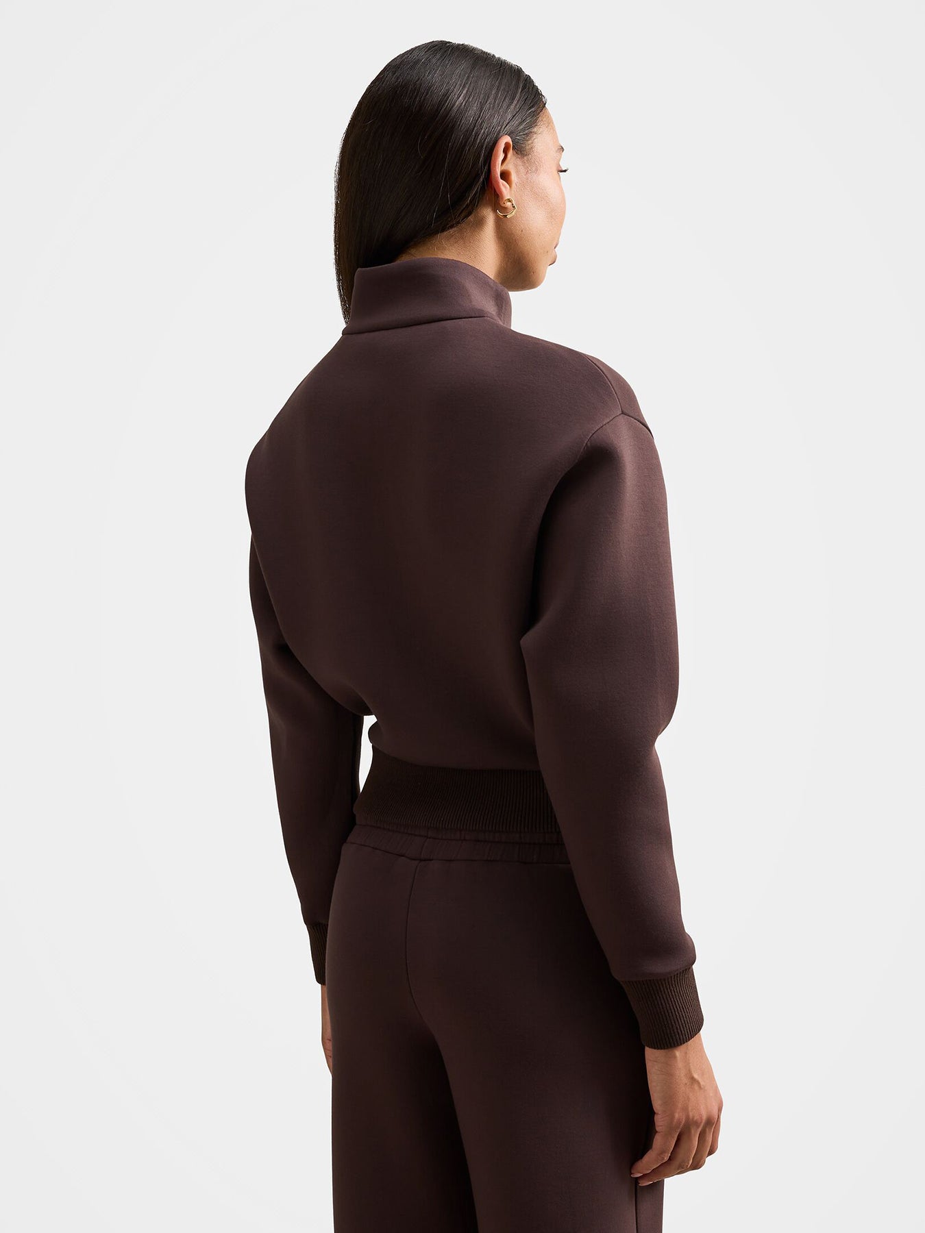 Hannah Zip Lounge Jacket Chocolate