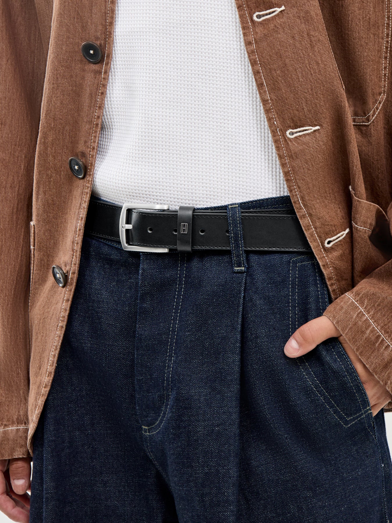 Denton Leather Belt Black