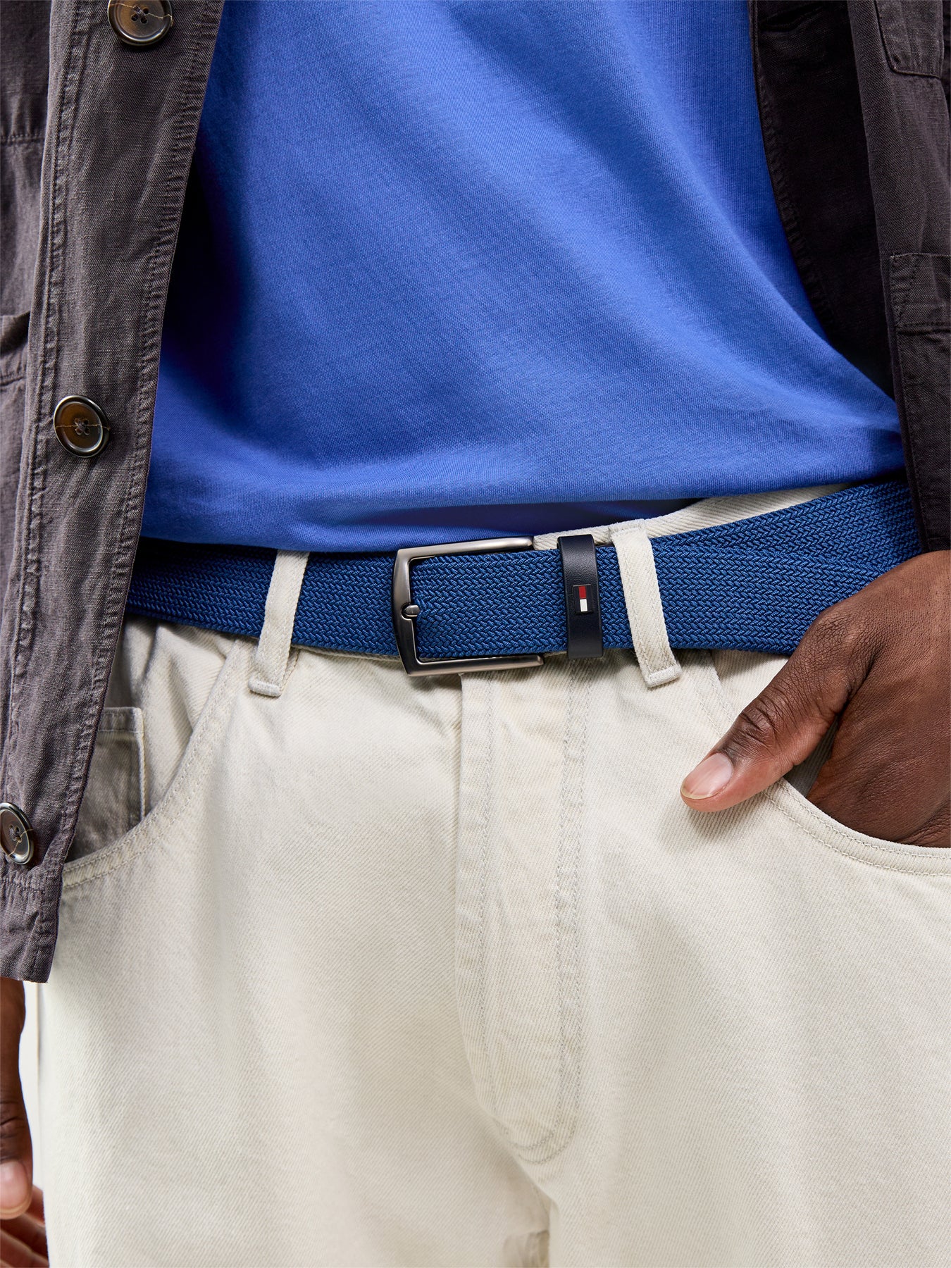 Denton Elastic Belt Navy