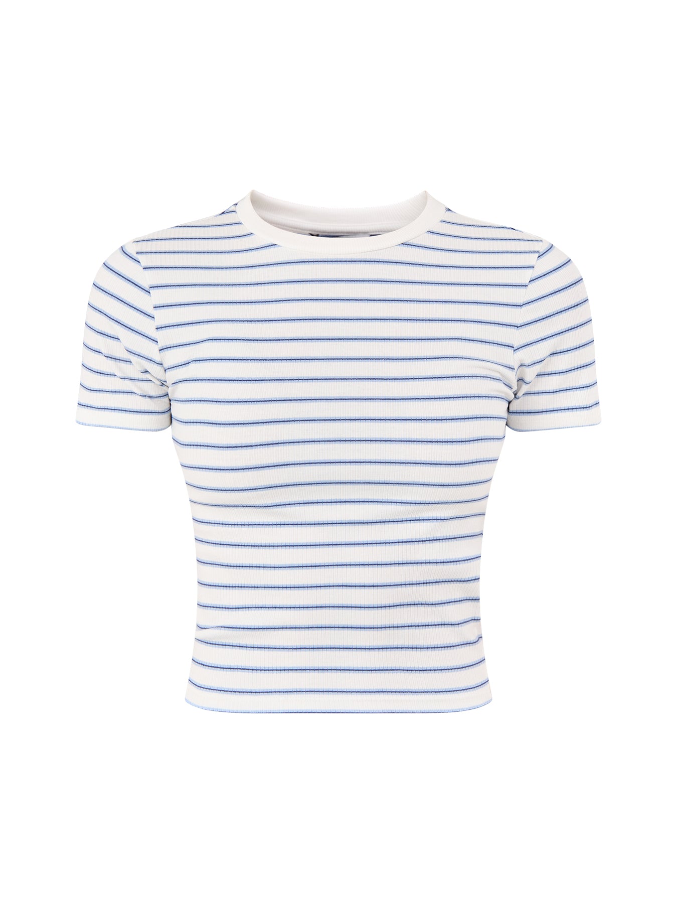 Stripe Short Sleeve T Shirt Blue