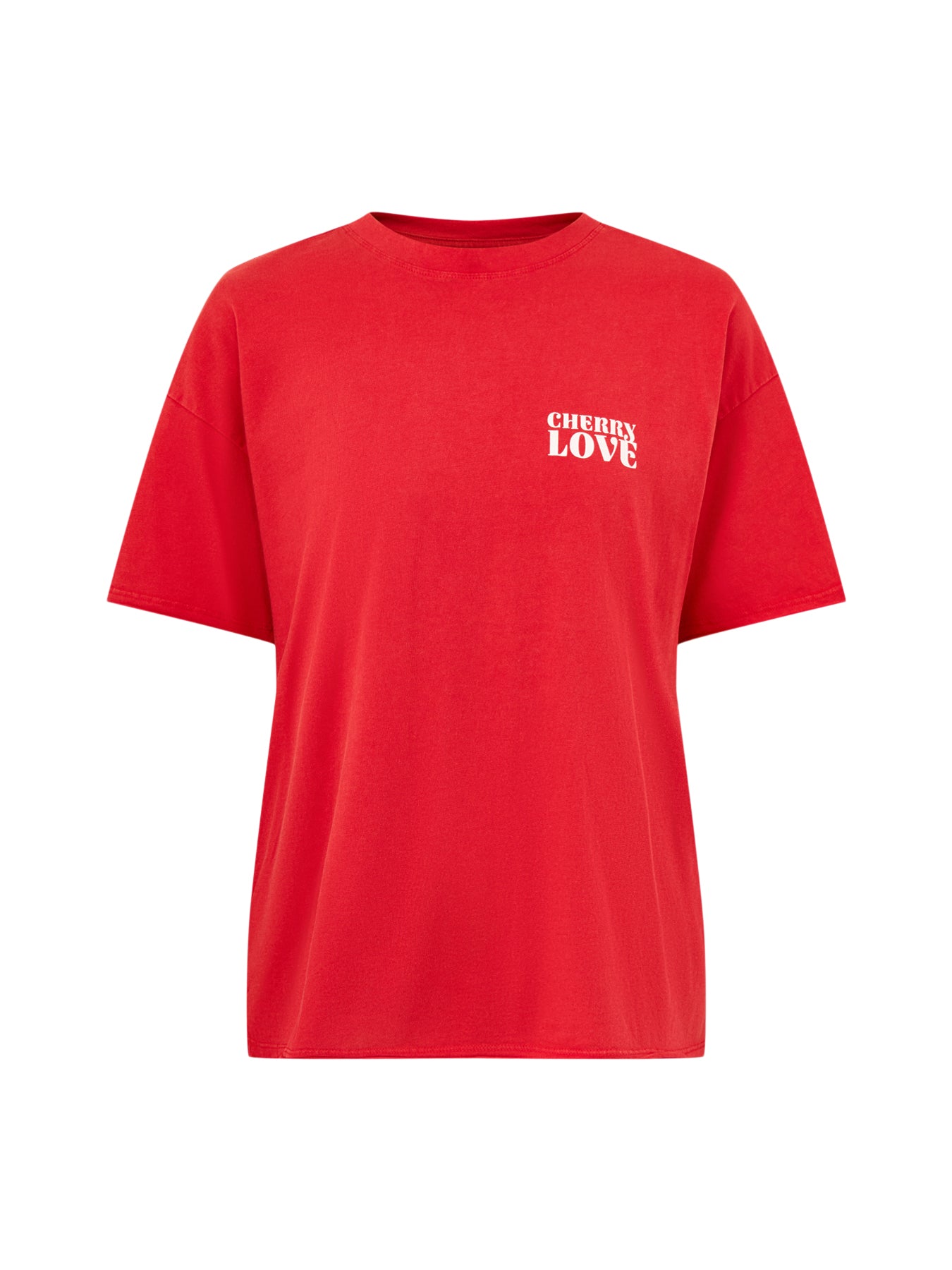 Kinna Oversized Short Sleeve T Shirt Red