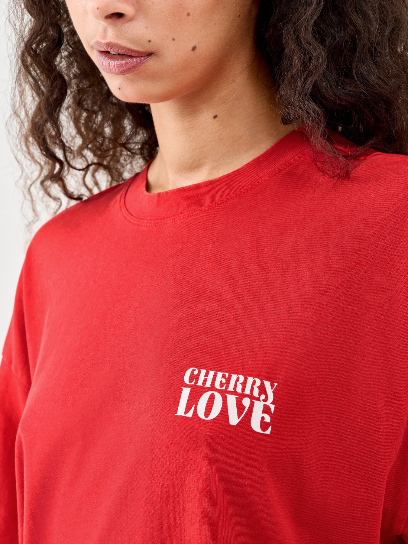 Kinna Oversized Short Sleeve T Shirt Red