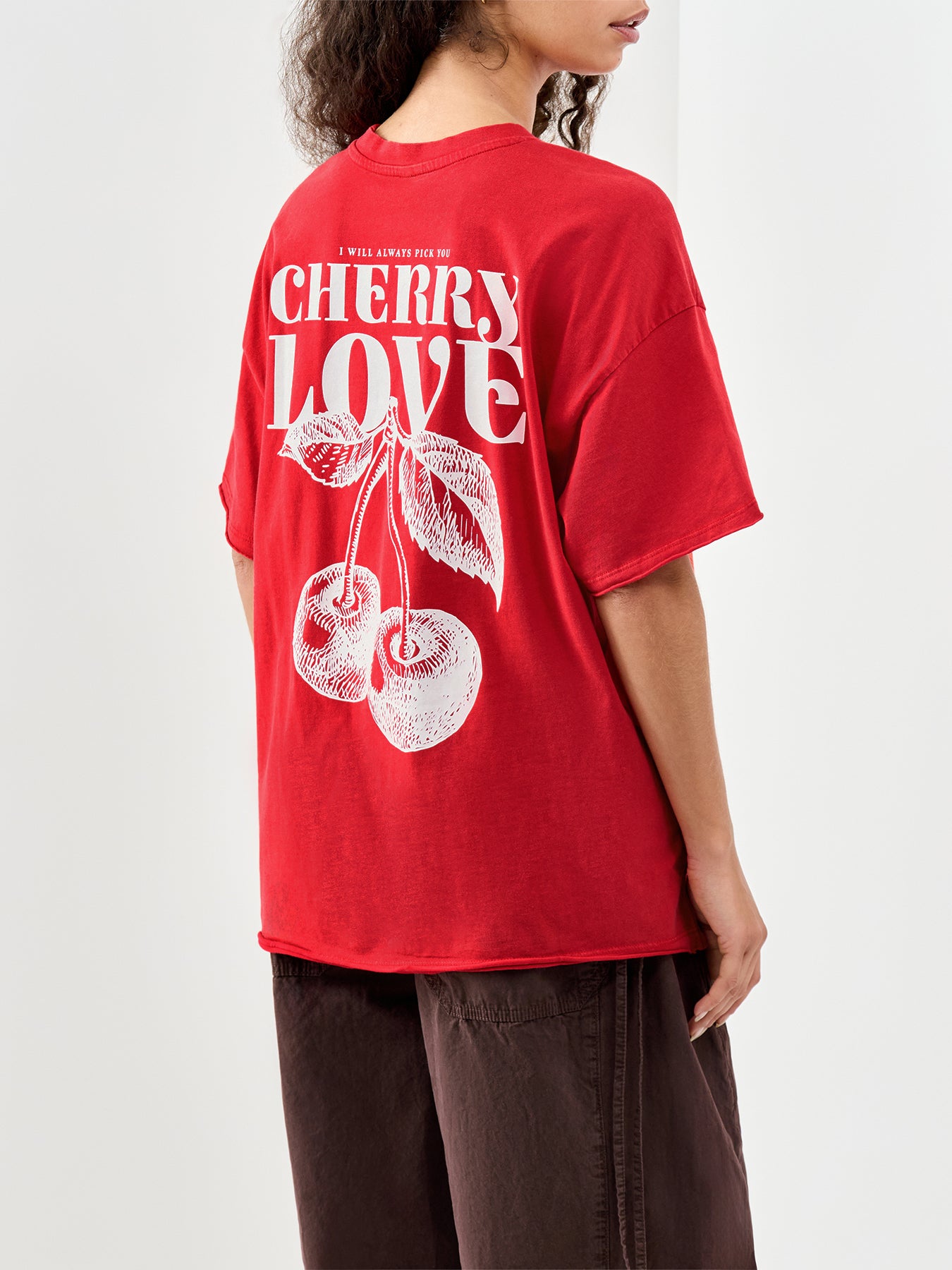 Kinna Oversized Short Sleeve T Shirt Red