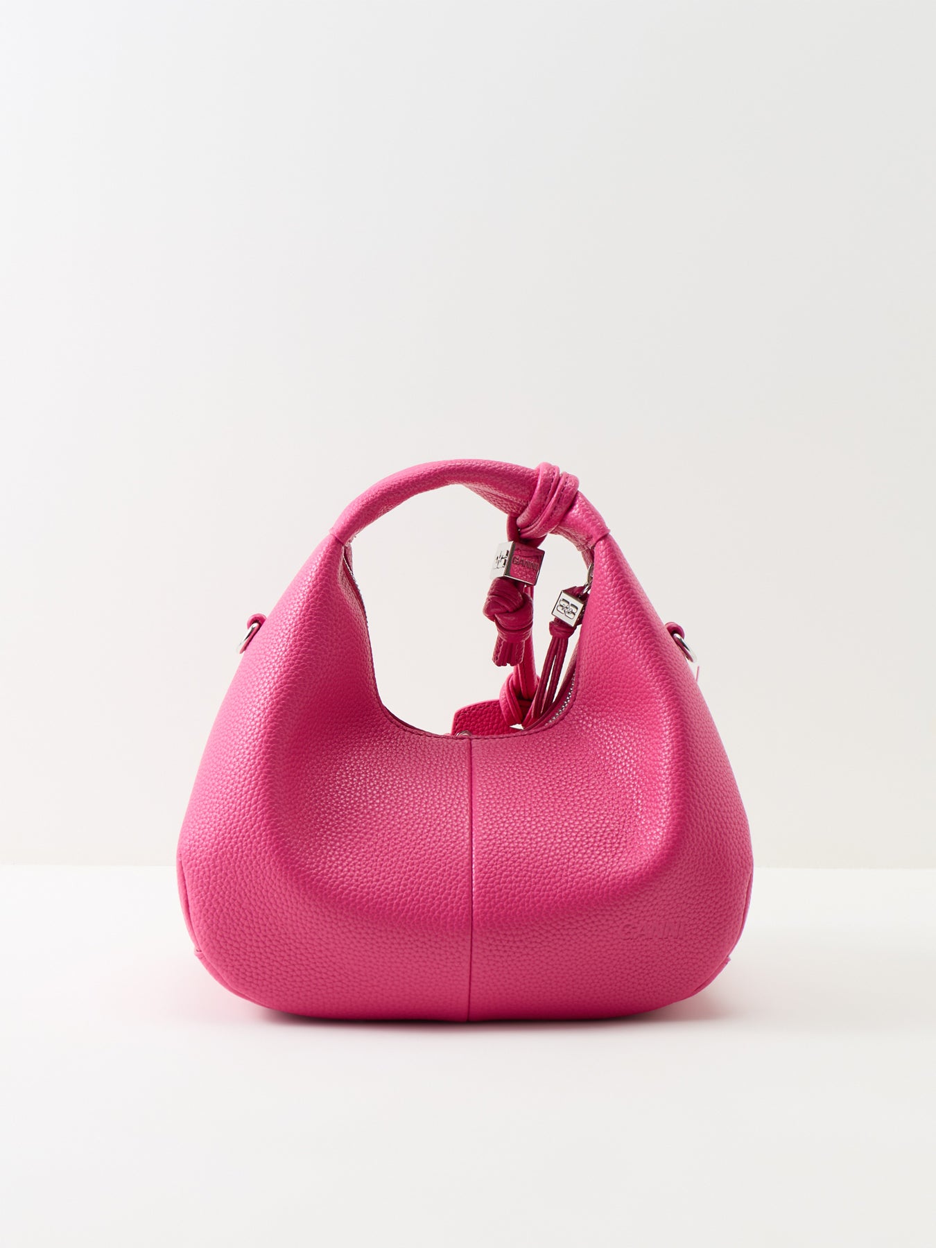 Hobo Mini Grained Shoulder Bag Pink