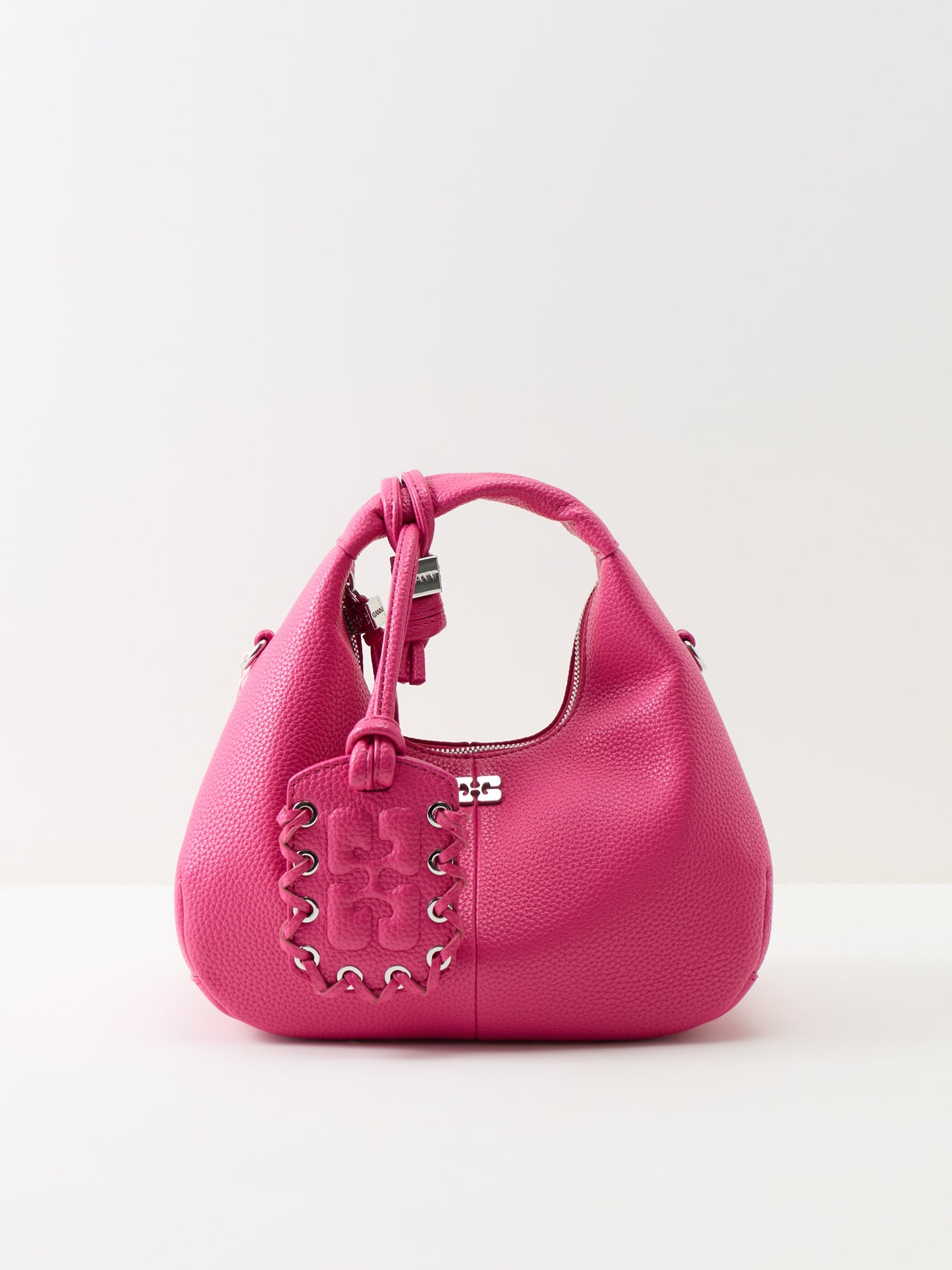 Hobo Mini Grained Shoulder Bag Pink