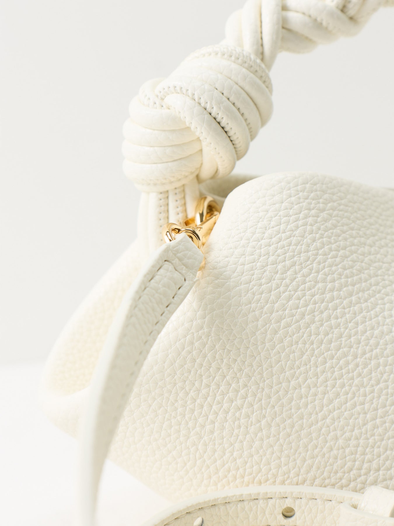 Bou Mini Grained Tote Bag White