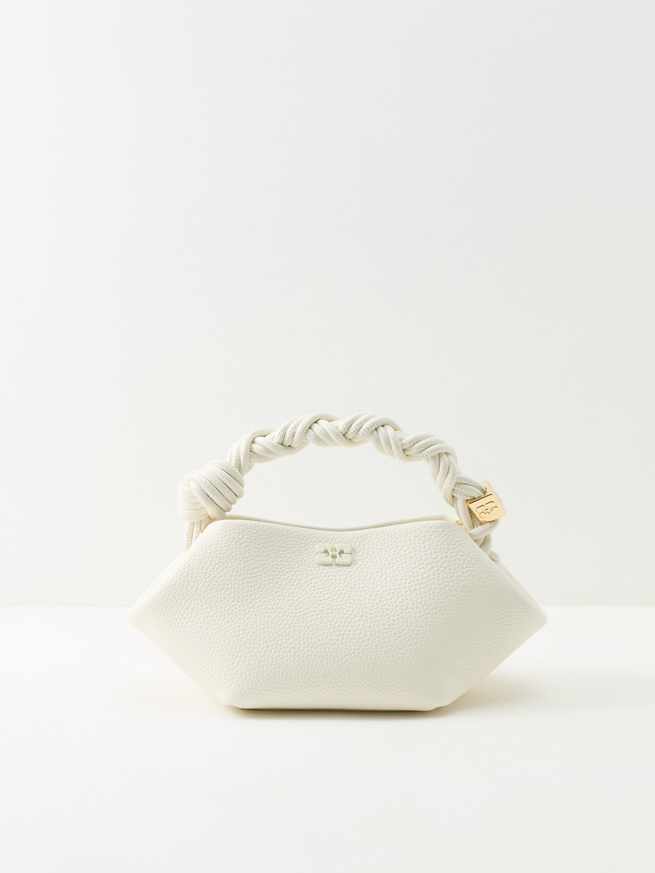 Bou Mini Grained Tote Bag White