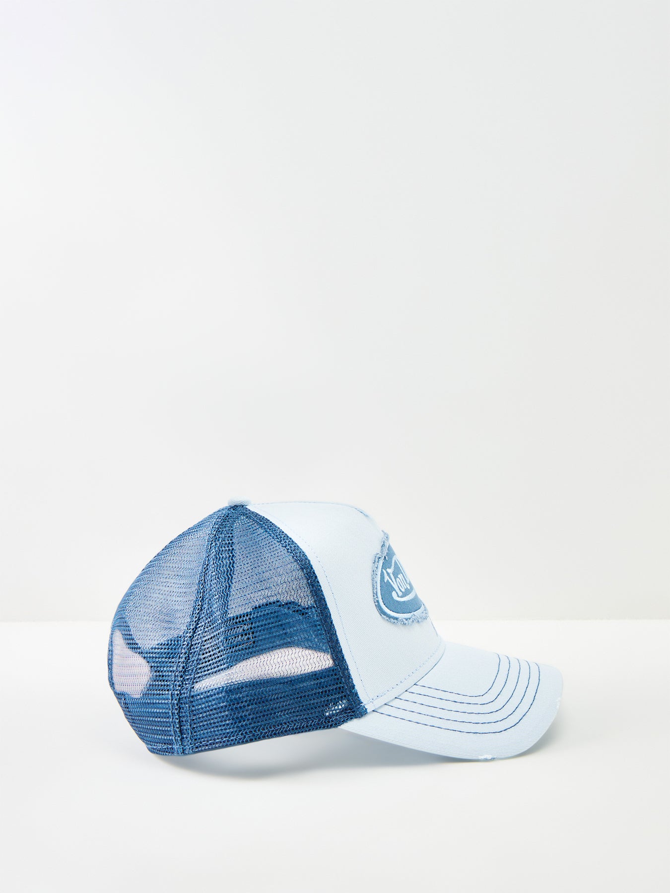 Distressed Logo Cap Blue