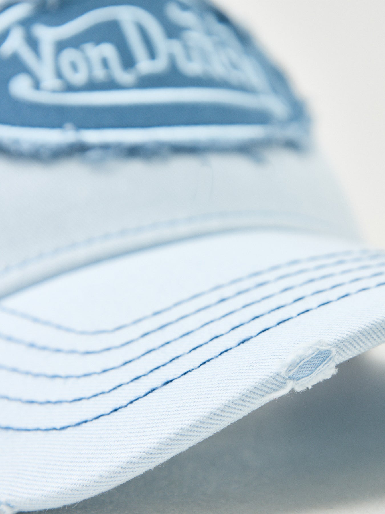 Distressed Logo Cap Blue