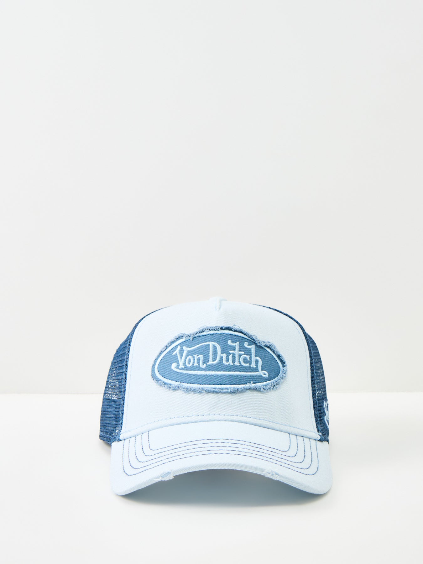 Distressed Logo Cap Blue