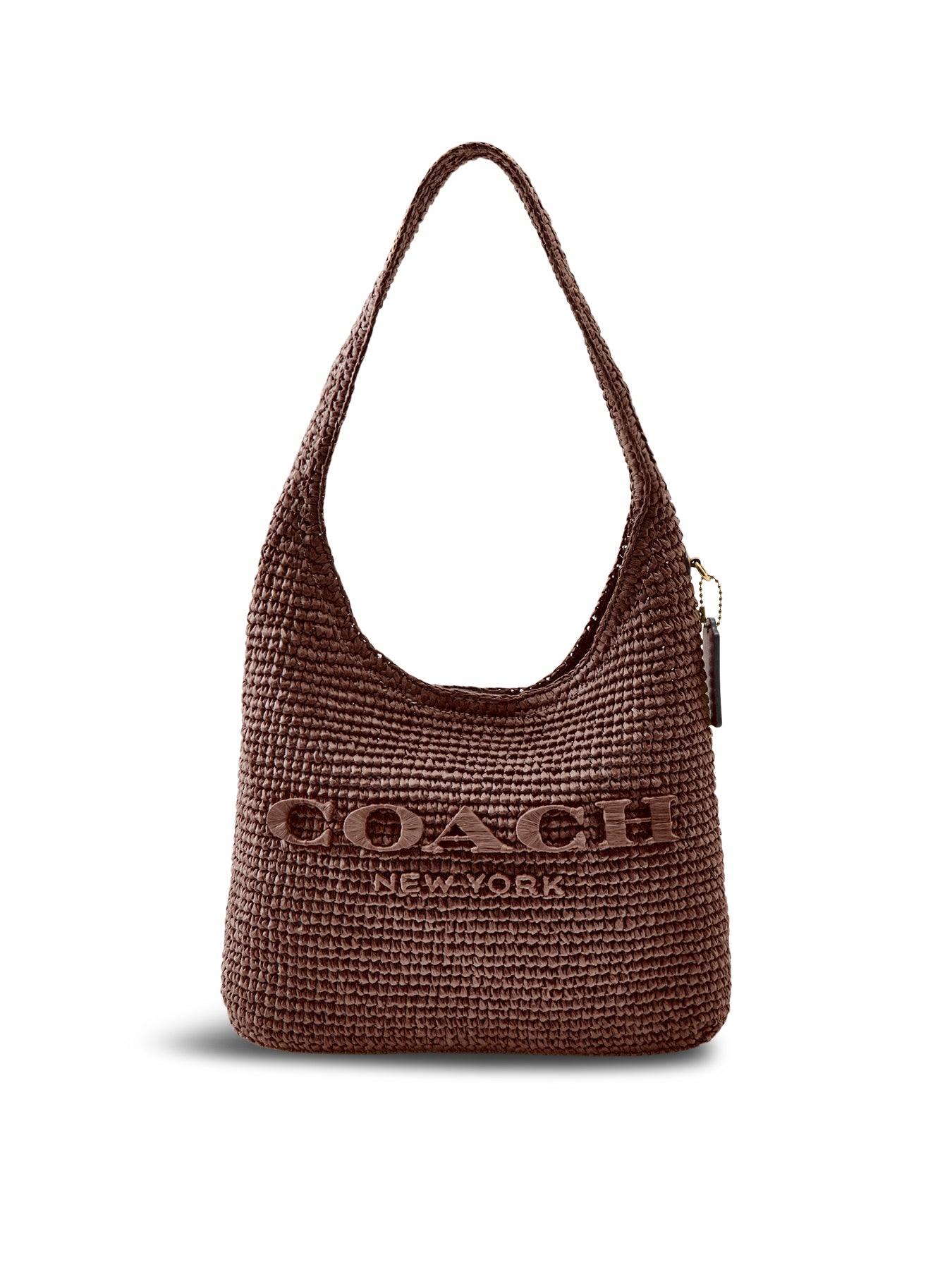 Brooklyn 28 Refined Weave Straw Shoulder Bag Maple