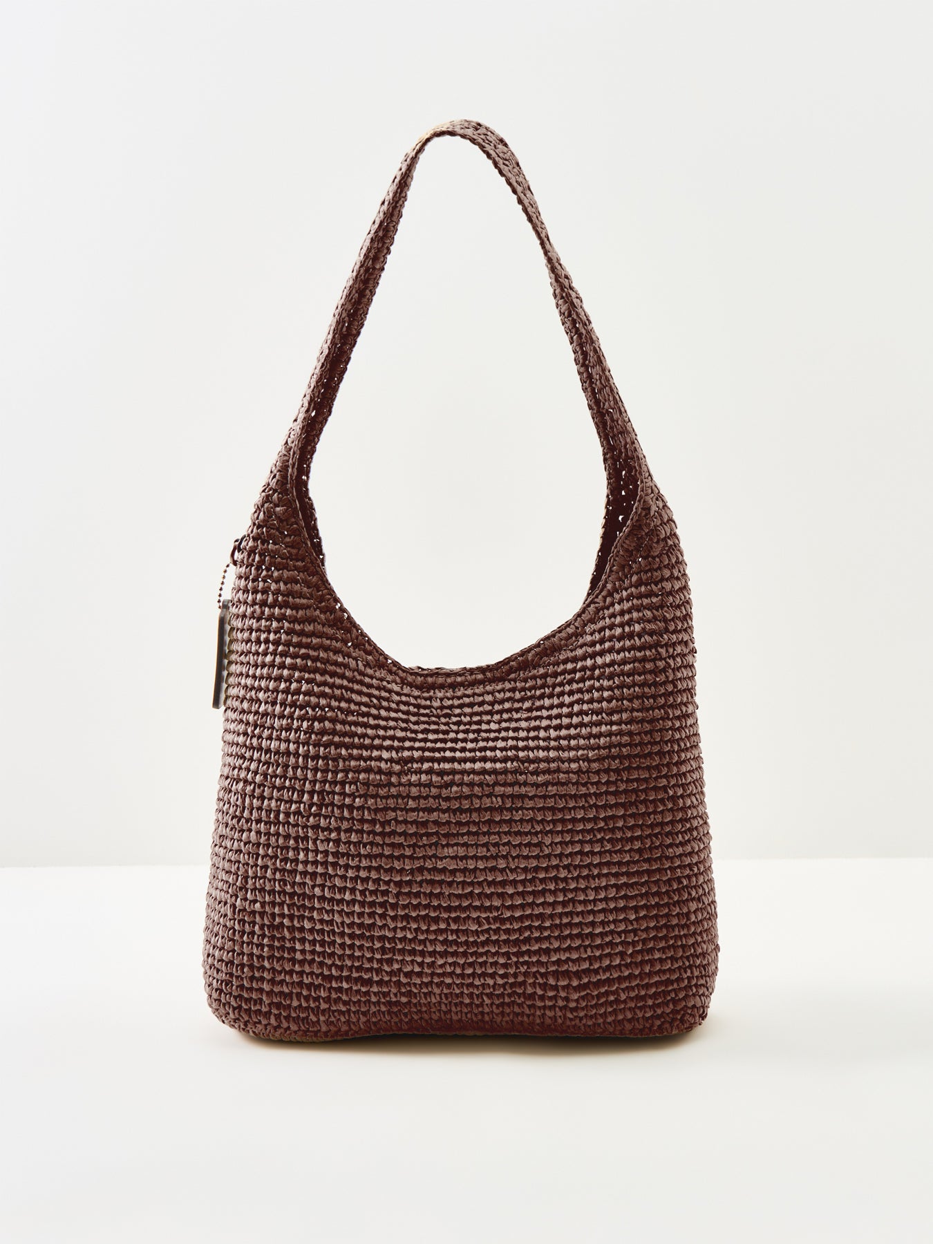 Brooklyn 28 Refined Weave Straw Shoulder Bag Maple