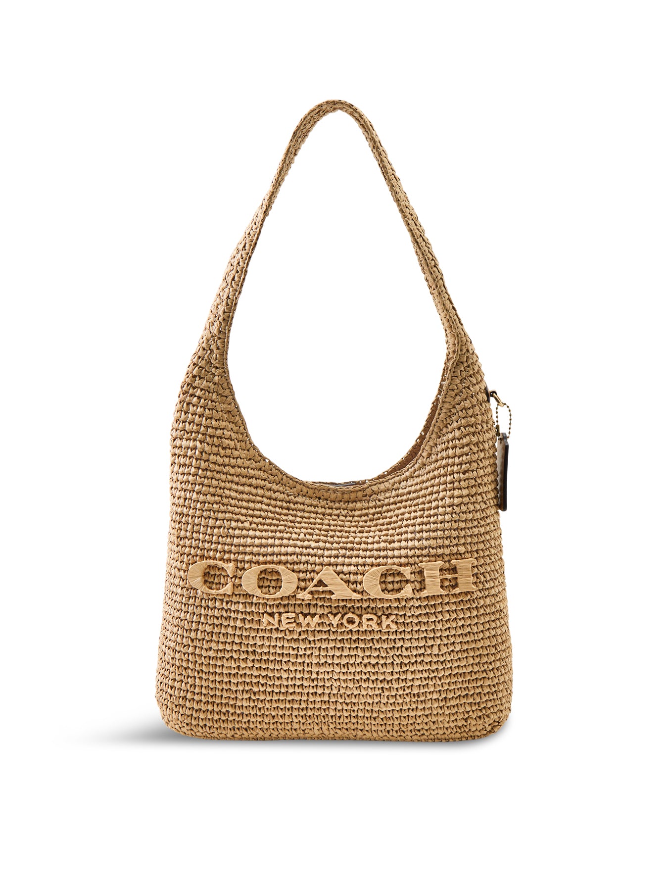 Brooklyn 28 Refined Weave Straw Shoulder Bag Natural