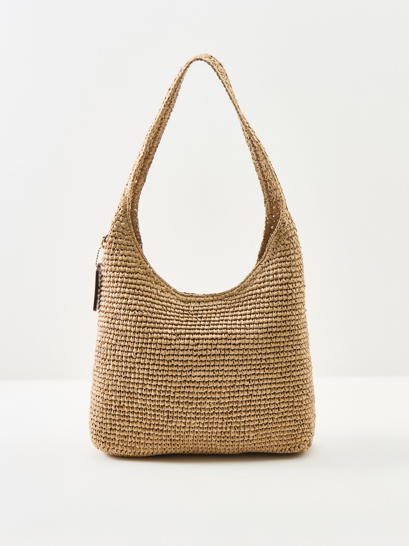 Brooklyn 28 Refined Weave Straw Shoulder Bag Natural