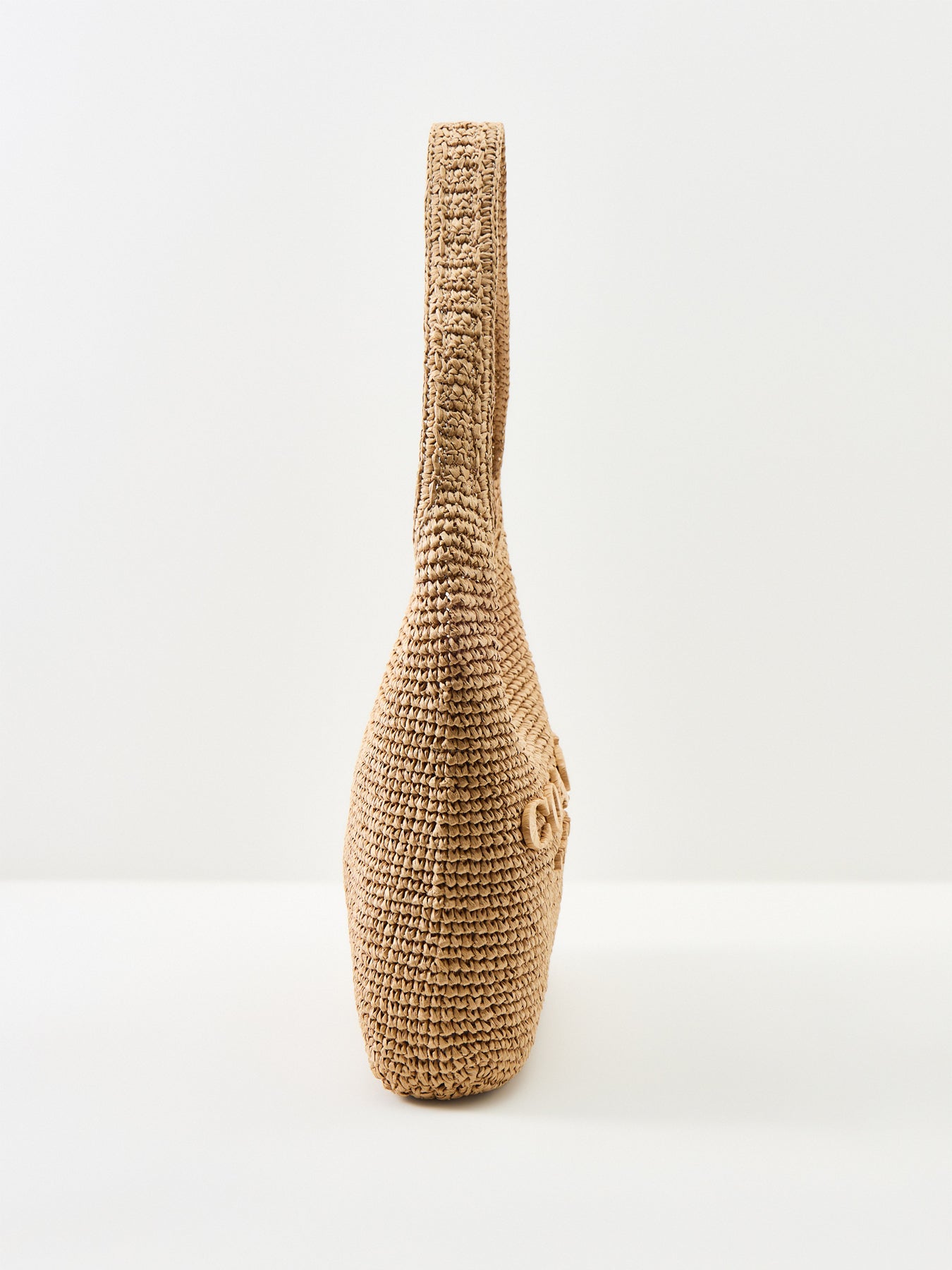 Brooklyn 28 Refined Weave Straw Shoulder Bag Natural