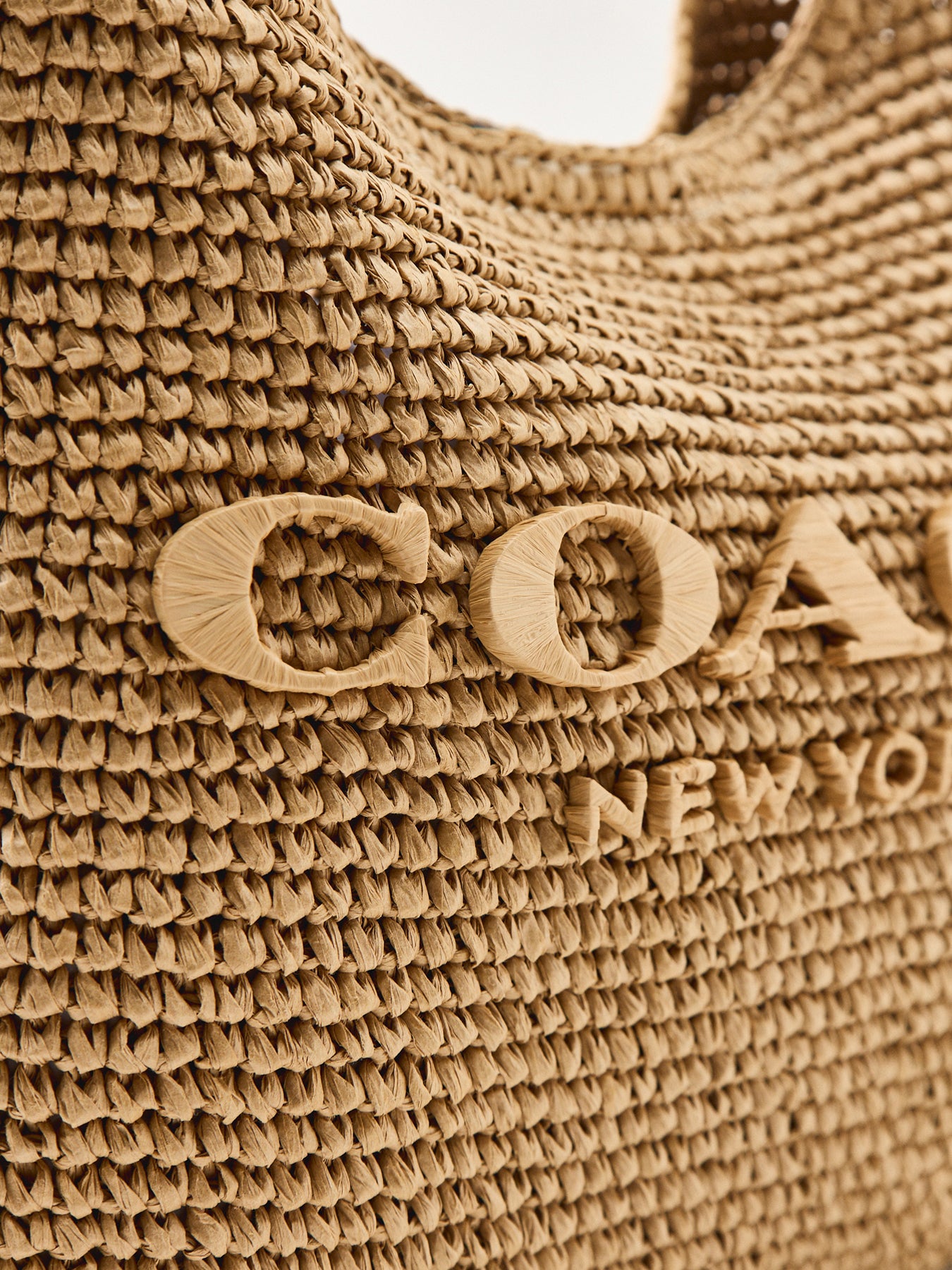 Brooklyn 28 Refined Weave Straw Shoulder Bag Natural