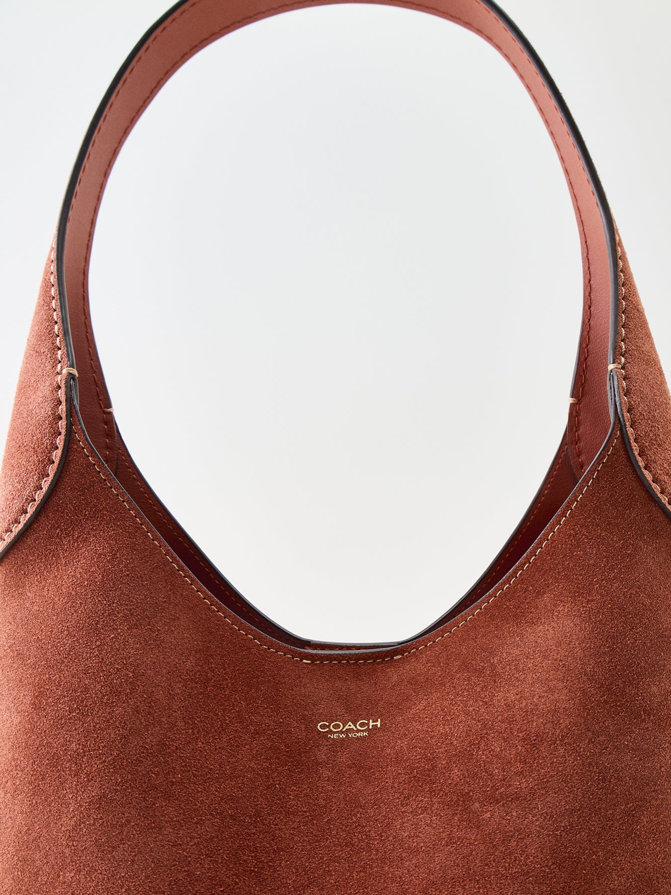 Suede Brooklyn Shoulder Bag 28 Tan